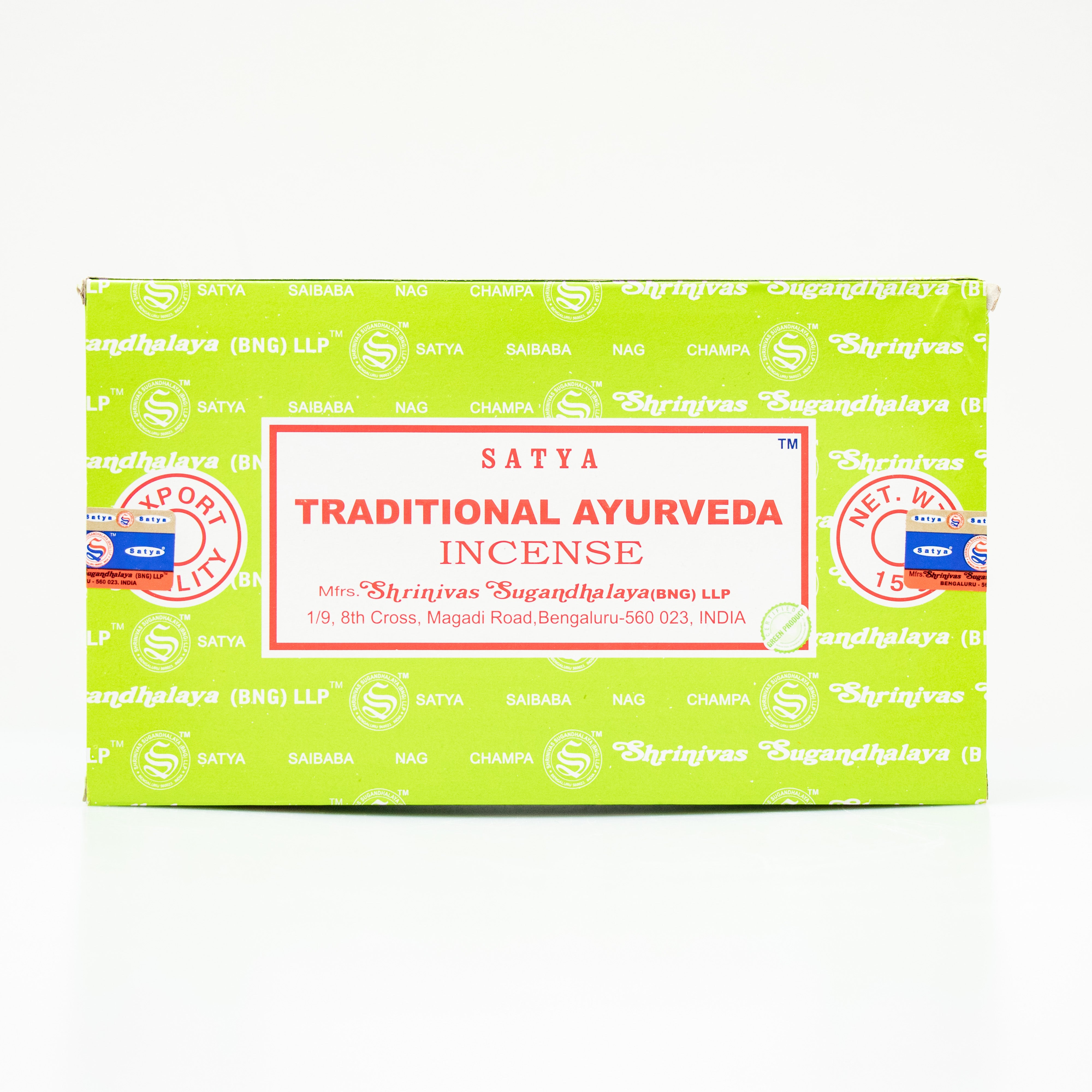 Satya Traditional Ayurveda, Incense Sticks, 15 grams in one Pack, 12 Pack Box
