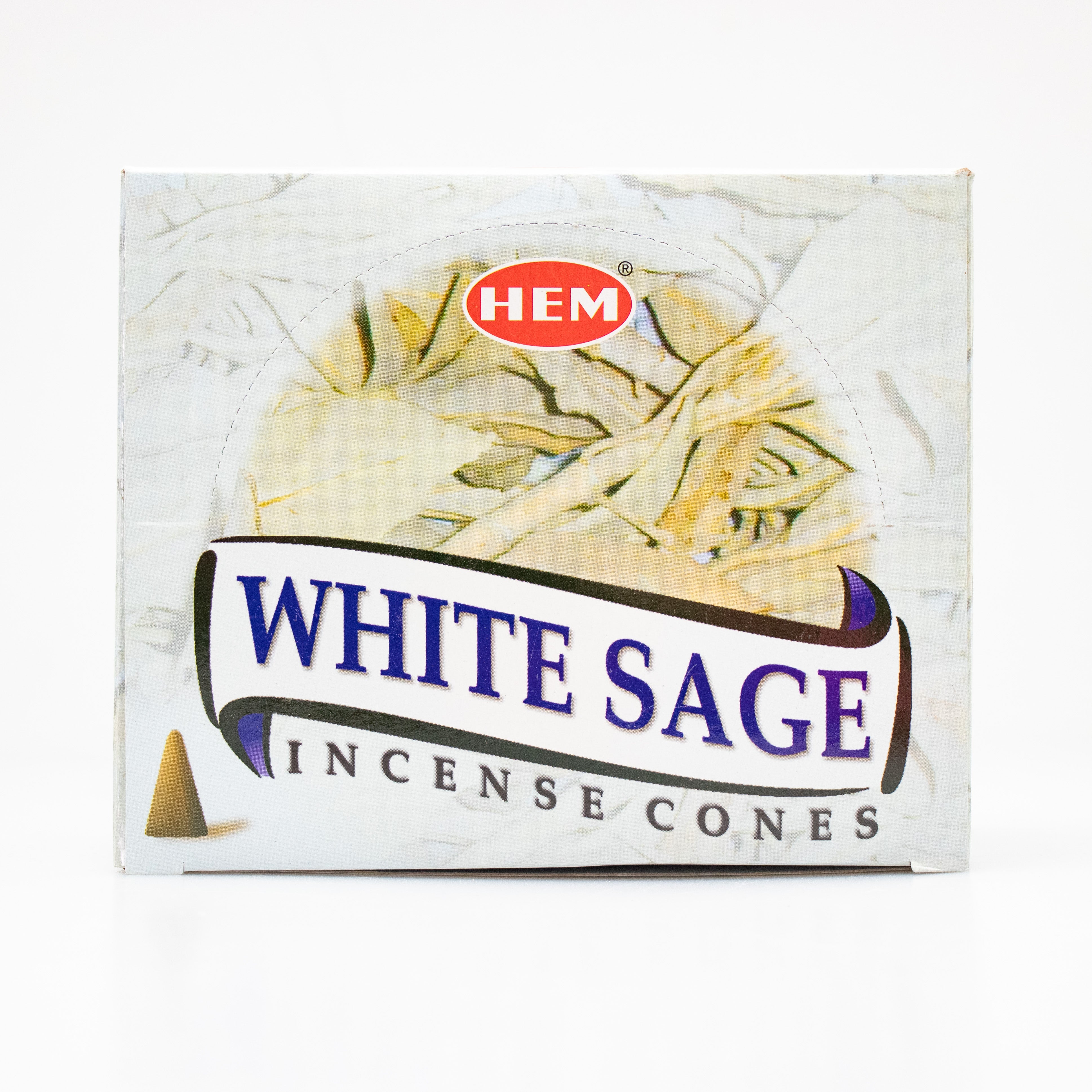Hem White Sage, Incense Cone, 24 grams in one Pack, 12 Pack Box