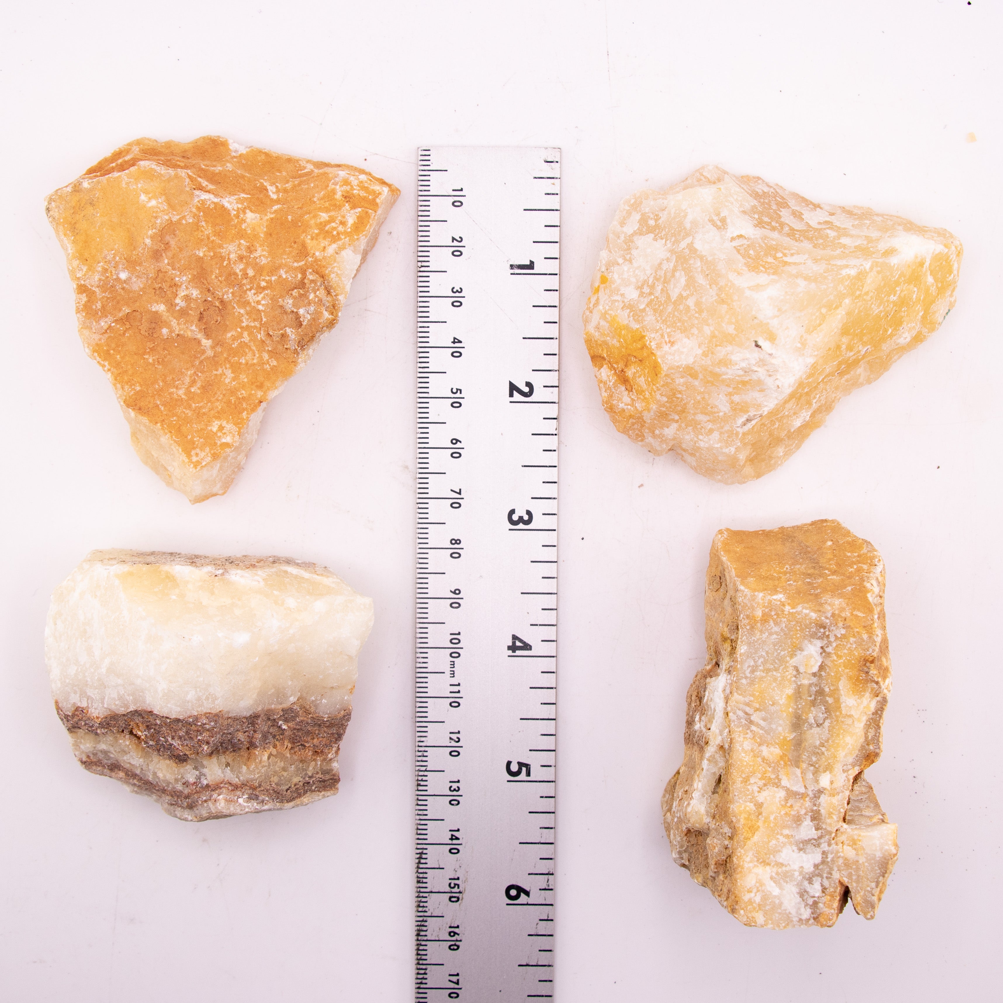 Yellow Calcite Rough Stone, 3-6cm, 20 Pieces in a Pack, #070