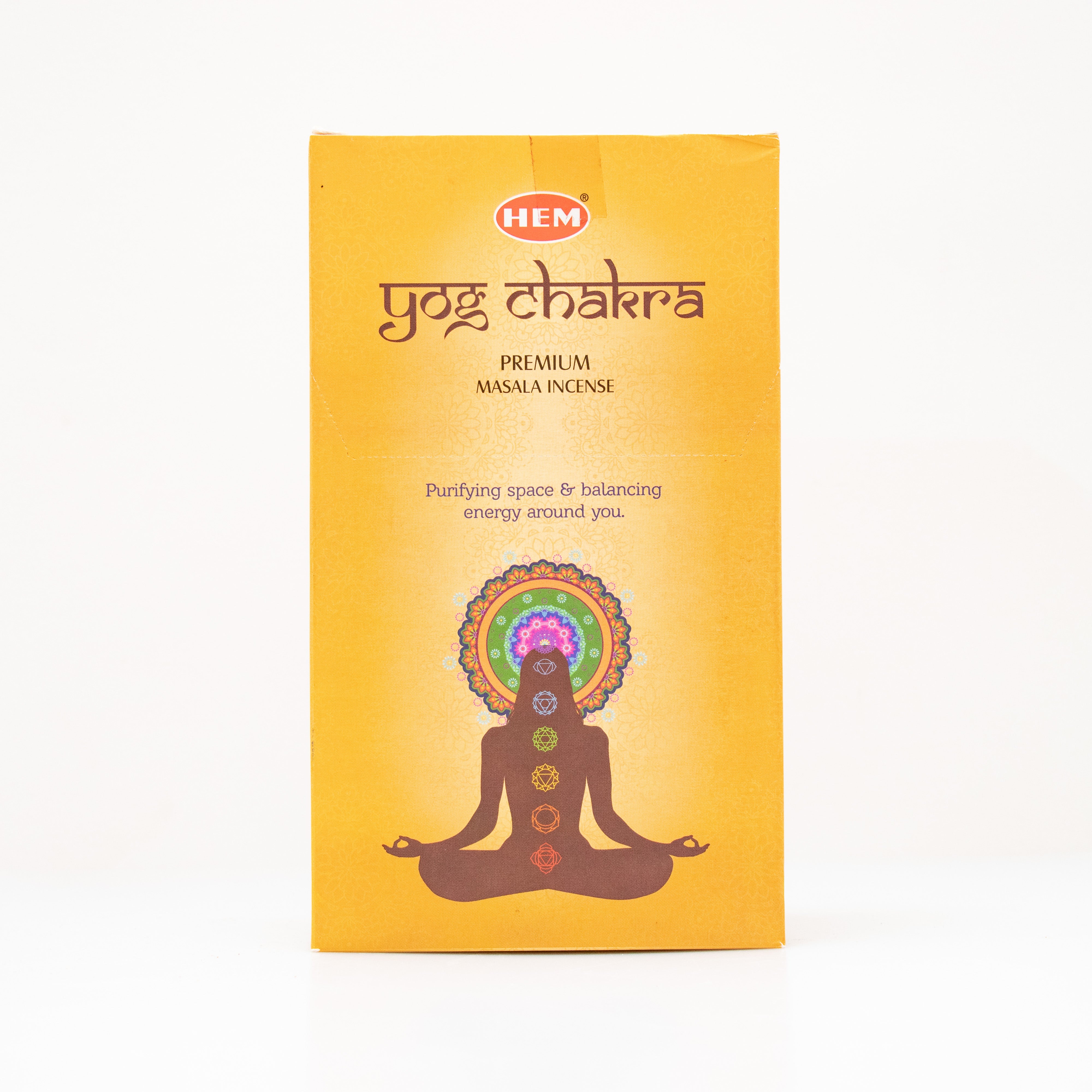 HEM Yog Chakra, Incense Sticks, 15 Grams in One Pack, 12 Pack Box