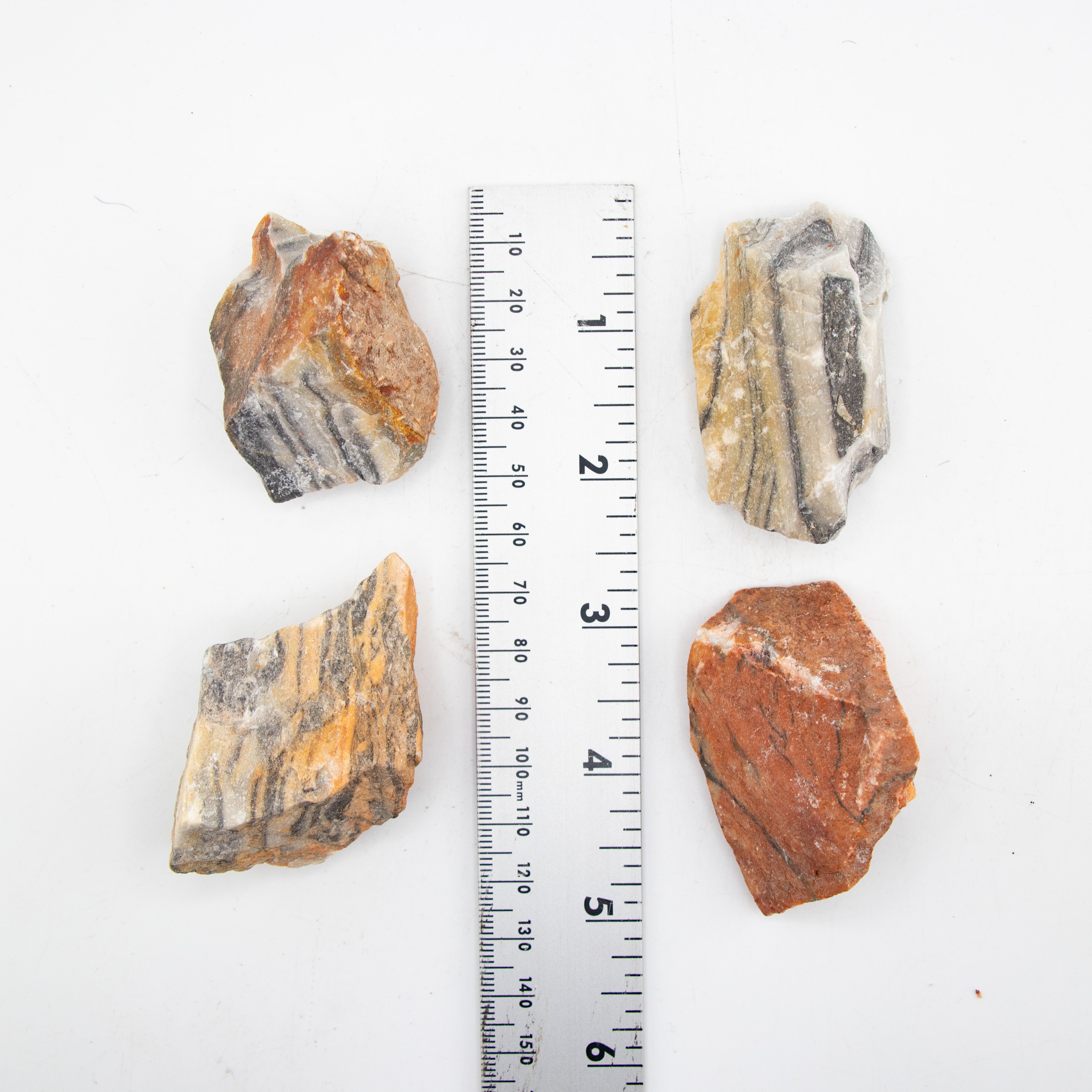 Zebra Jasper Rough Stone, 3-6 cm, 20 Pieces in a Pack, #020
