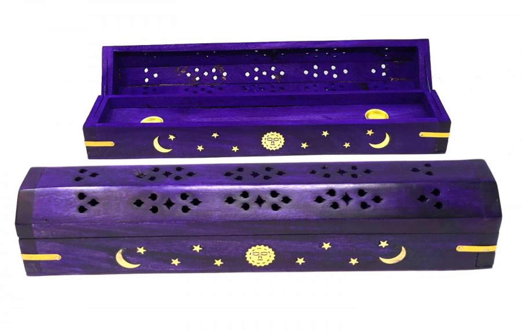 Violet Color, Box Incense Burner, 12”, 2 Pieces in a Pack