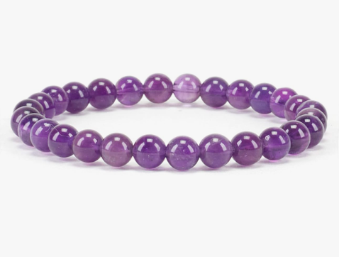 Amethyst Bracelet, 6mm, 5 Pieces in a Pack