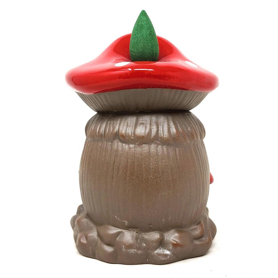 Mushroom House Backflow Cone Incense Burner 3.25"D x 4.5"H - 1 Piece
