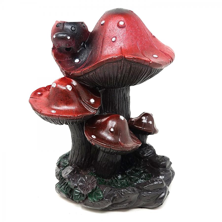 Mushroom Backflow Cone Incense Burner 5.5"H x 3.75"W - 1 Piece