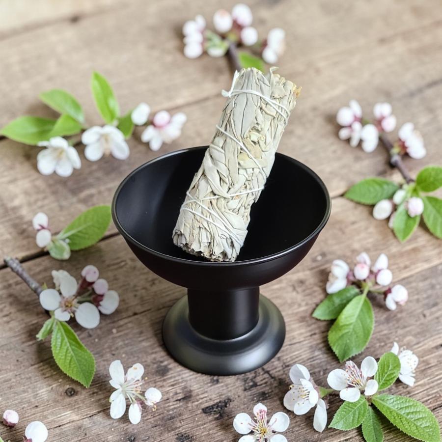 Pedestal Metal Incense & Smudge Burner - 1 Piece