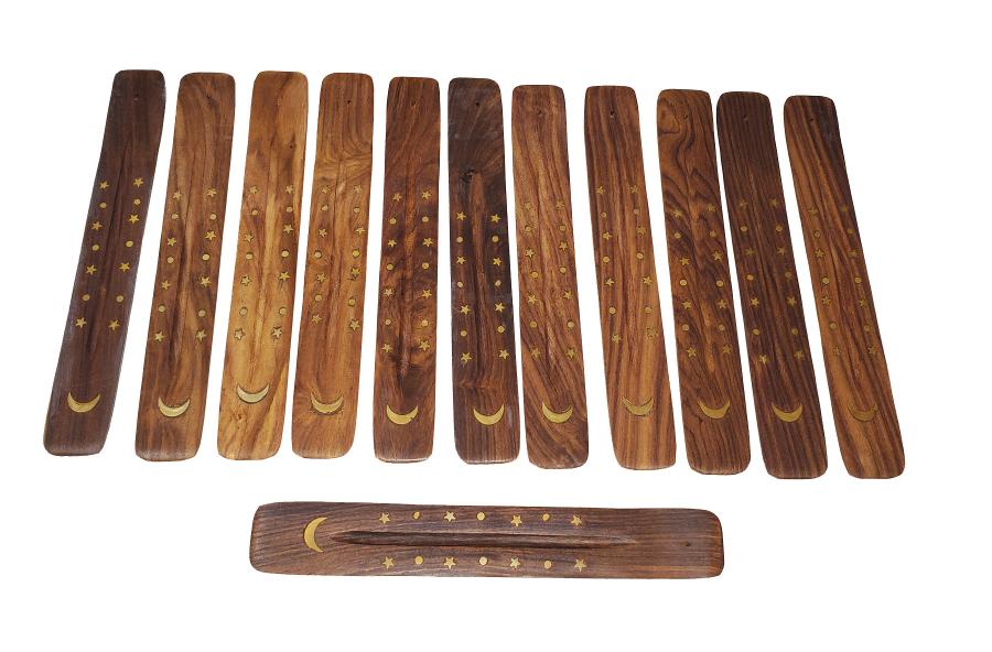 Star Moon Boat Burner Wood 10" - 12pcs Per Pack