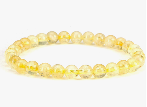 Citrine Bracelet, 6mm, 5 Pieces in a Pack