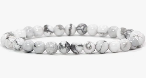 Howlite Bracelet, 6mm, 5 Pieces in a Pack