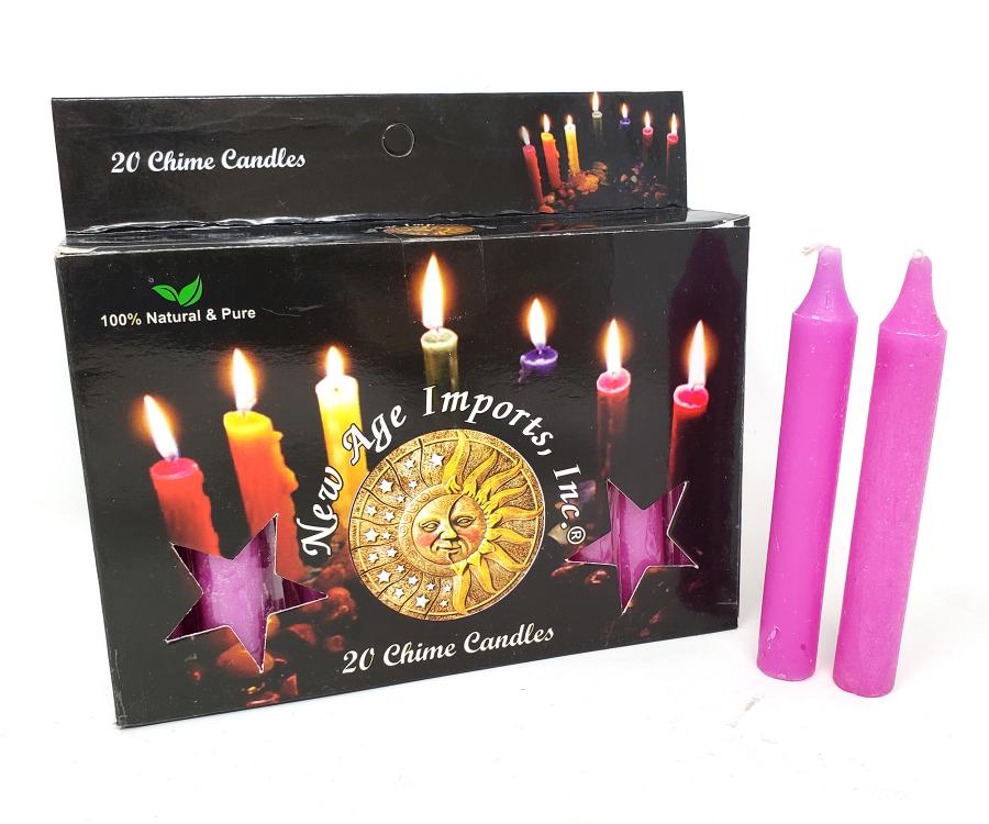 Chime Candle, Pink Color, 4", 20 Pieces in a Pack