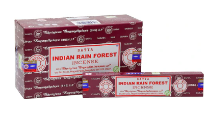 Satya Indian Rainforest, Incense Sticks, 15 grams in one Pack, 12 Pack Box