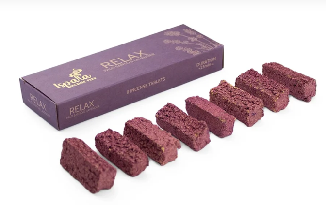 Ispalla, Relax, 4" Incense Tablets, 12 Pack Box