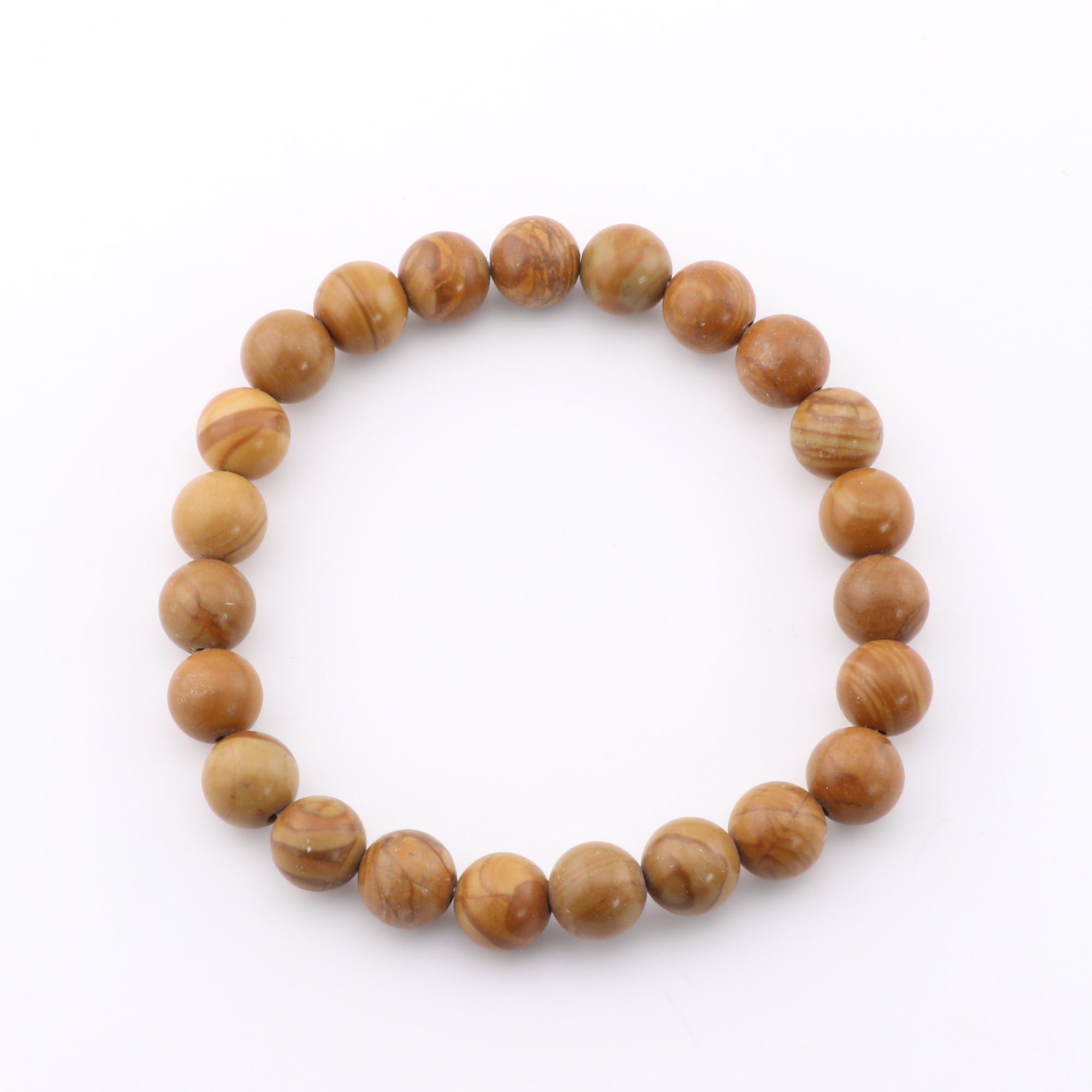 Tigerskin Jasper Bracelet, No Metal, 8mm, 5 Pieces in a Pack #306