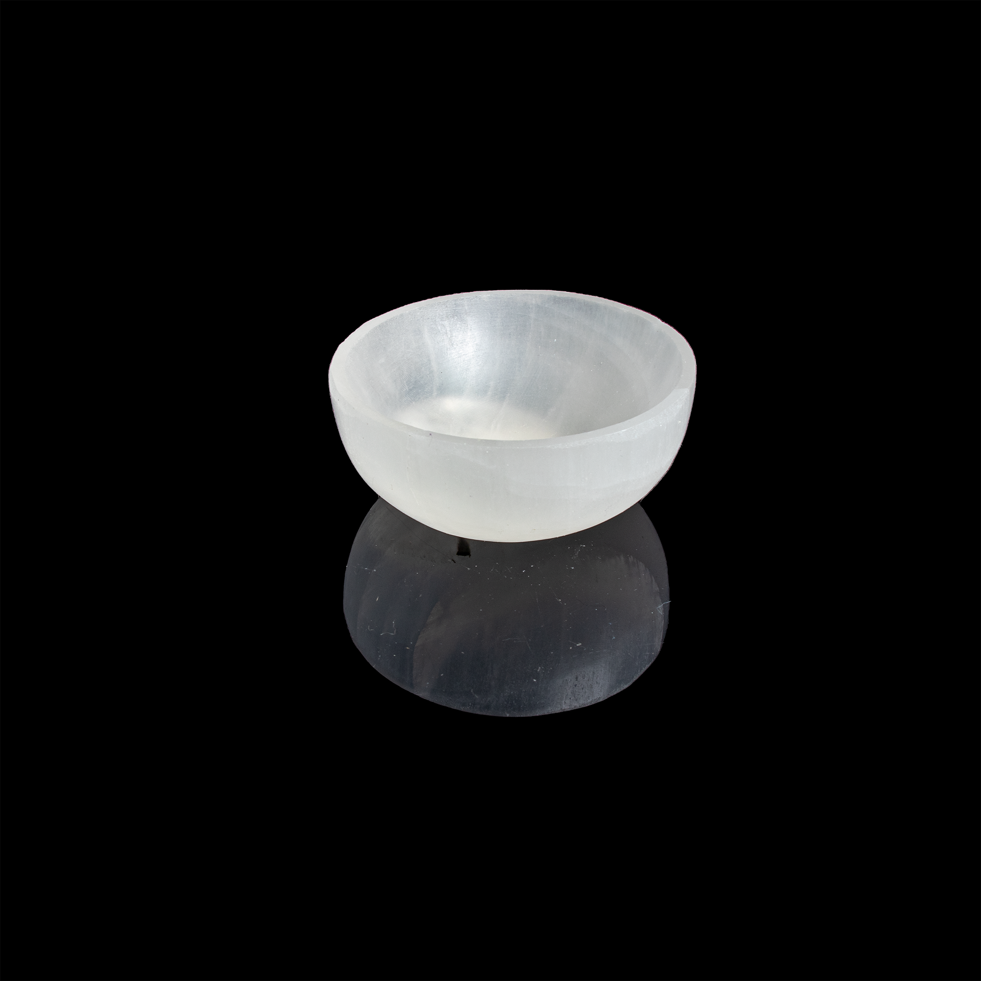 Selenite Plain Round Bowl, 4-4,5", #001