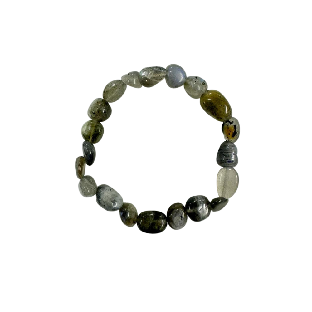 Natural Labradorite Bracelet, No Metal, 5 Pieces in a Pack #248