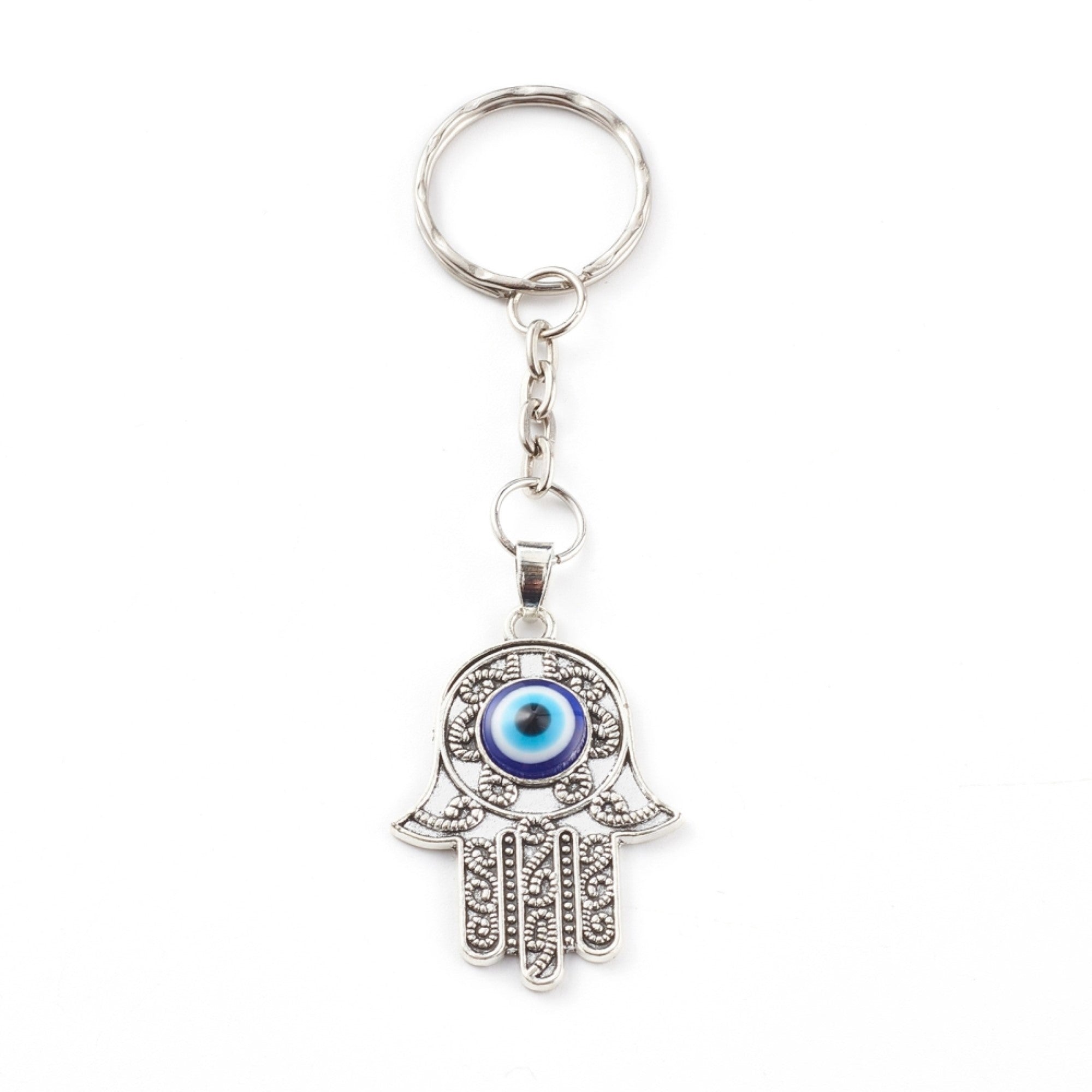 Hamsa Hand Evil Eye Key Chain, 3.9" Inch, 10 Pieces in a Pack, #062