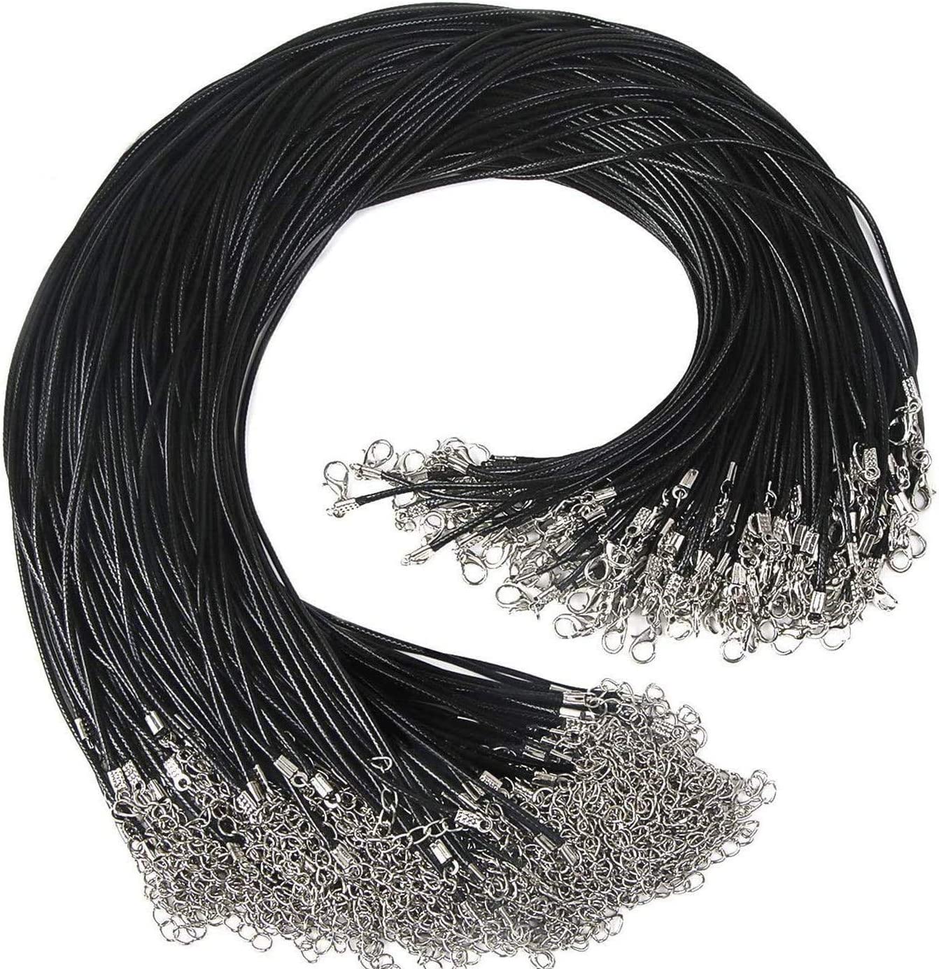 18” Korean Wax Pendant String, Necklace Cord, Rope in Bulk, 100 Pieces in a Pack