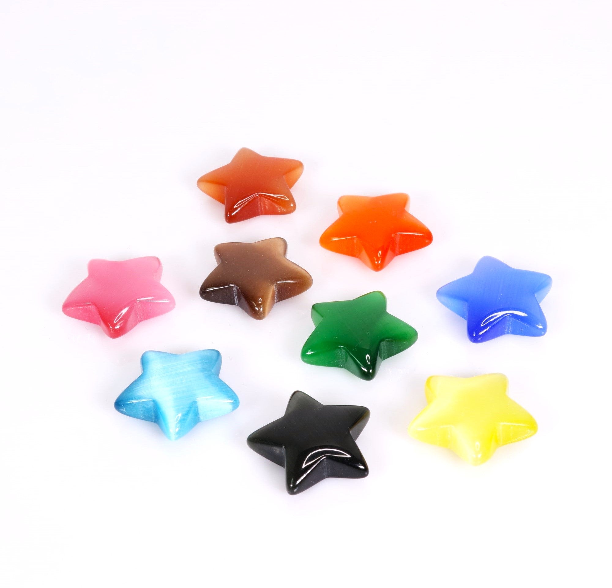 Cat's Eye Stars, 30mm, 10 Pieces in a Pack, #002