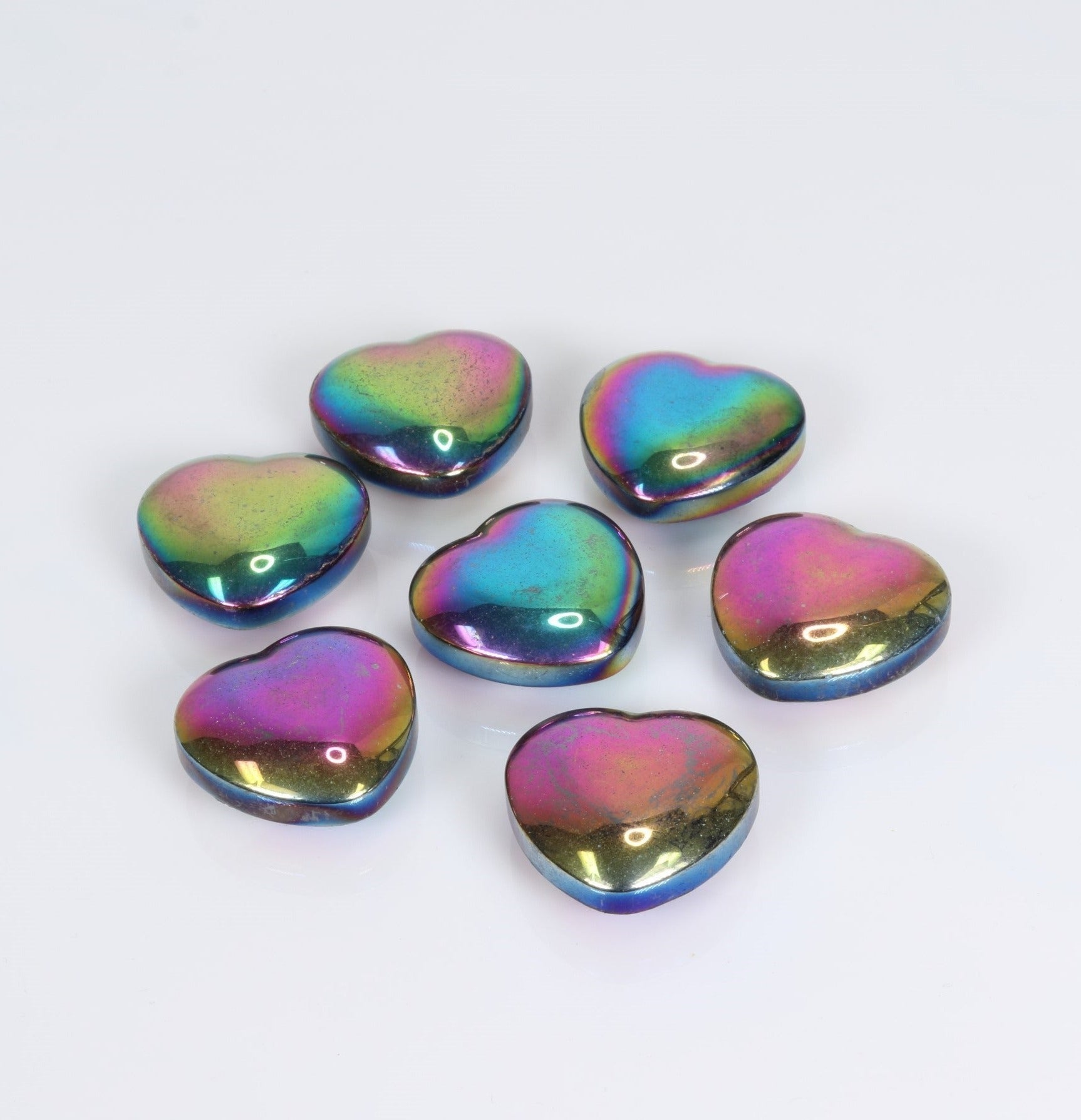 Titanium Quartz Hearts, 30mm, 10 Pieces in a Pack, #004