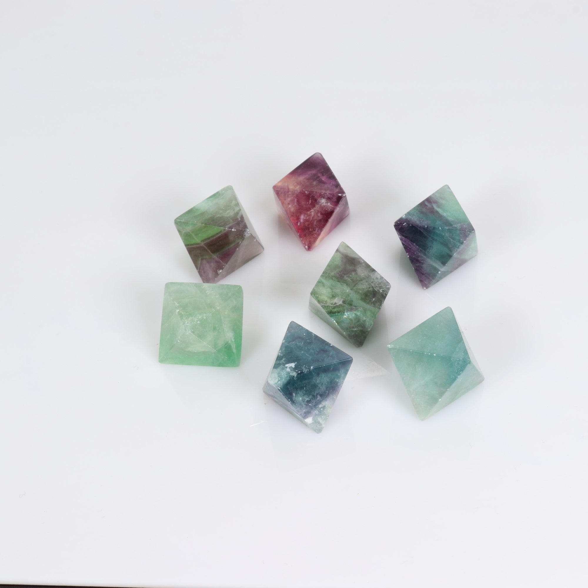 Fluorite Octohedron, 30mm, 10 Pieces in a Pack, #007