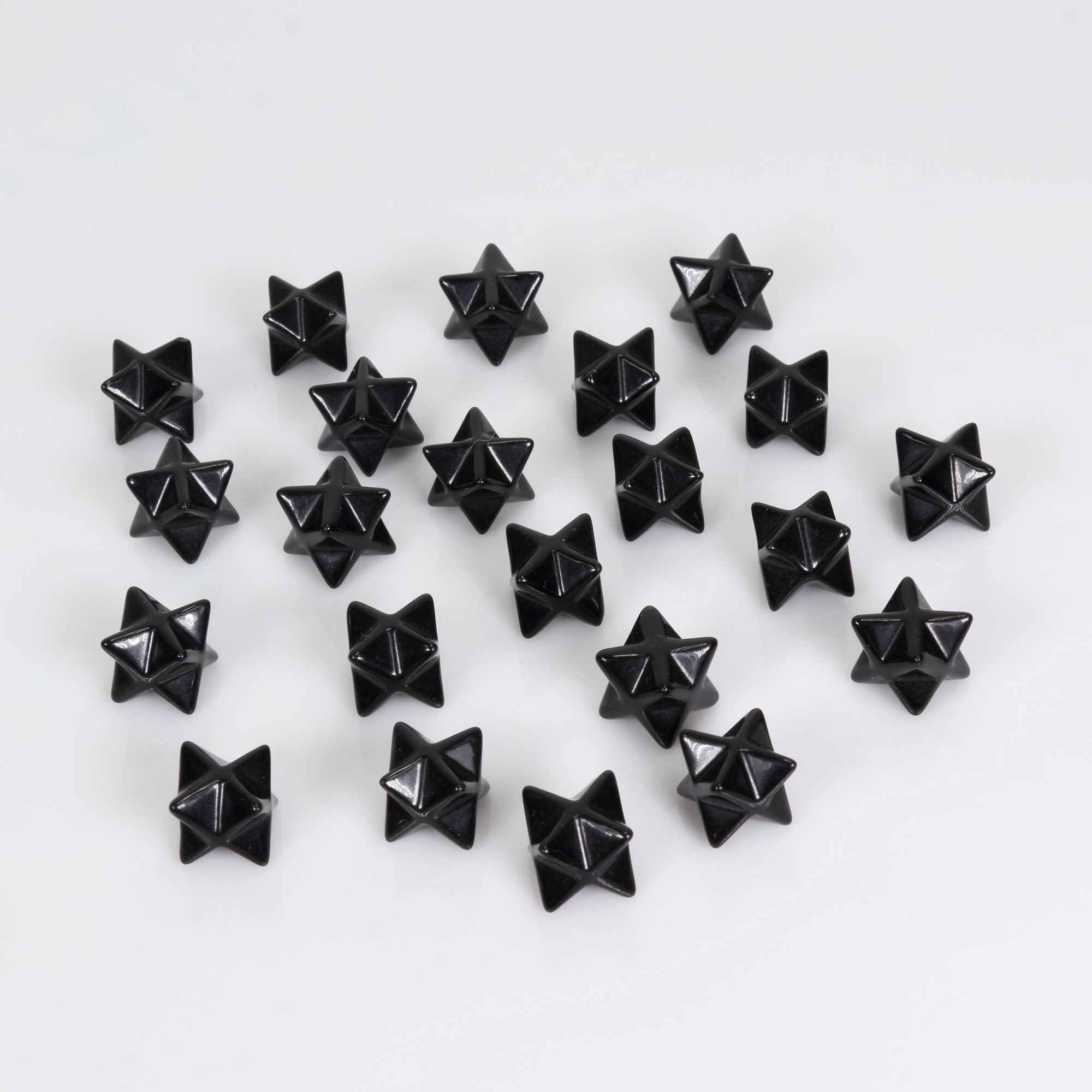 Obsidian Merkaba Stars, 20mm, 10 Pieces in a Pack, #007