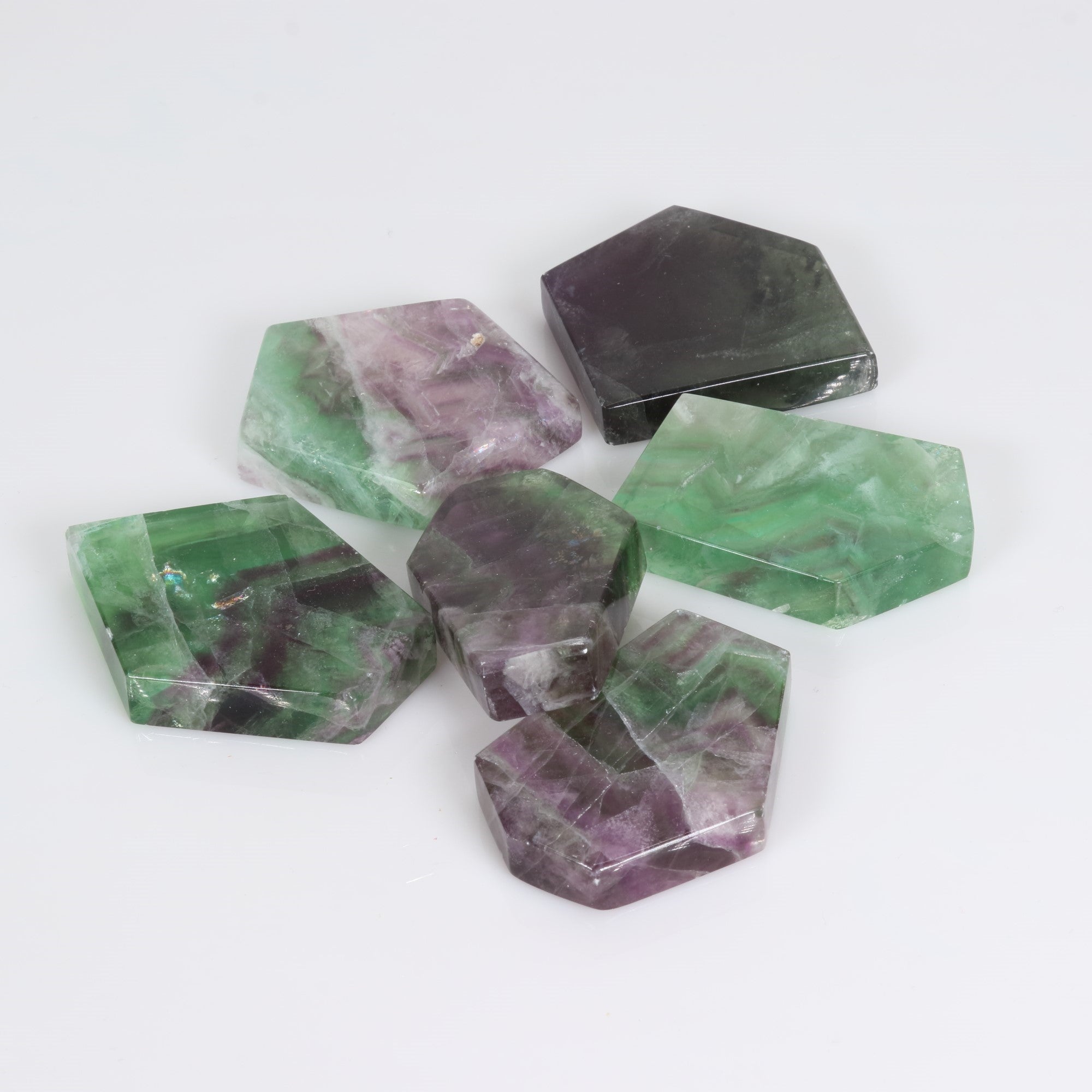 Fluorite Slabs, 50mm, 10 Pieces in a Pack, #009