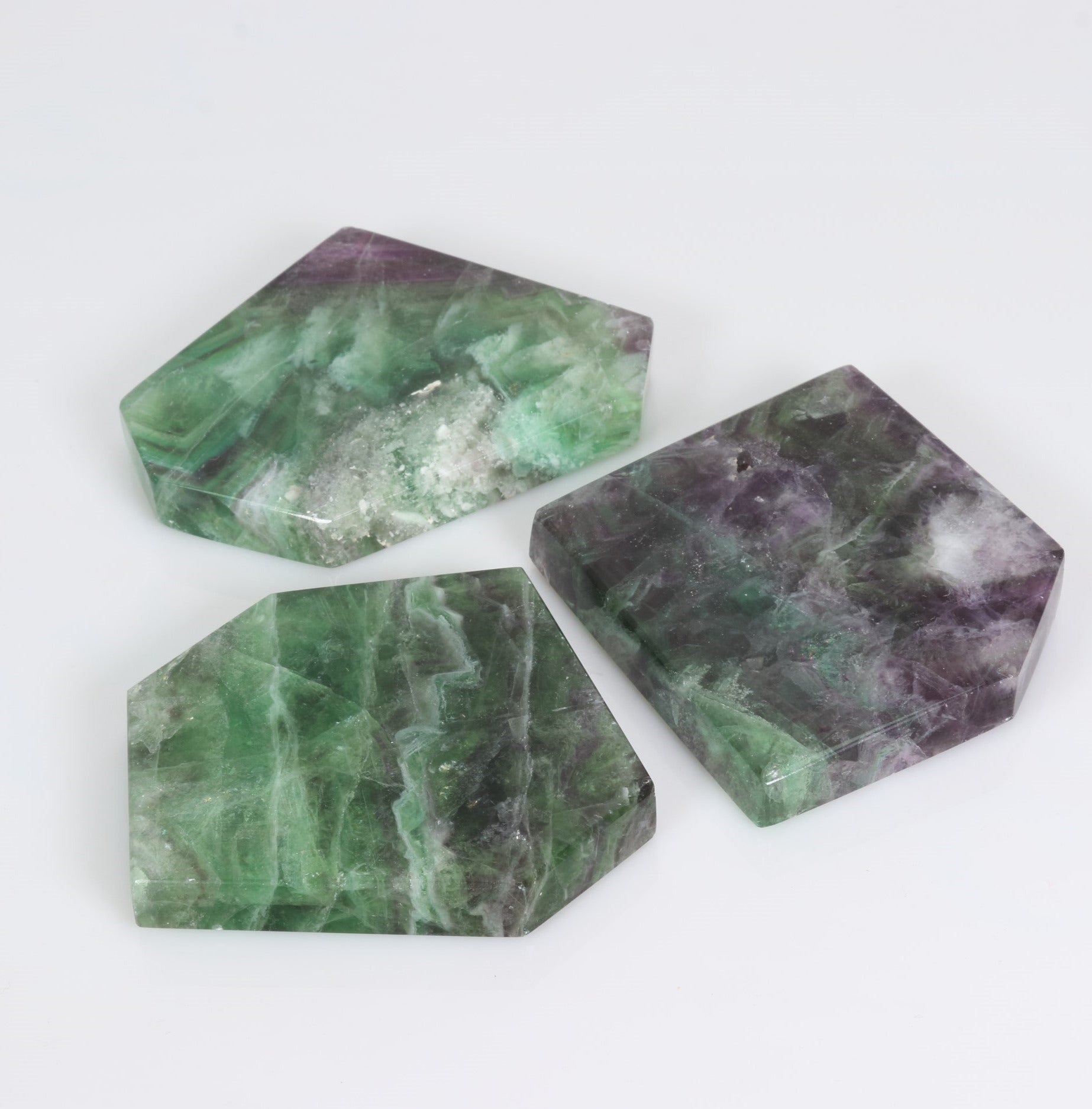 Fluorite Slabs, 80mm, 10 Pieces in a Pack, #009