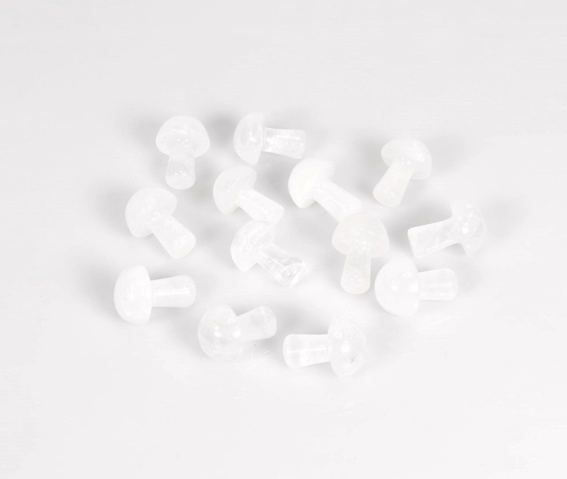 Clear Quartz Mushrooms, 20mm, 10 Pieces in a Pack, #012