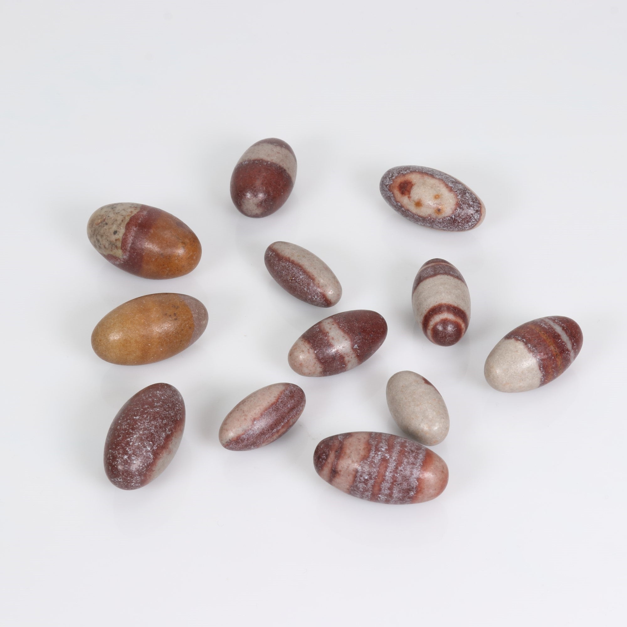 Shiva Lingam Oval Crystals, 30Gr, 10 Pieces in a Pack, #013