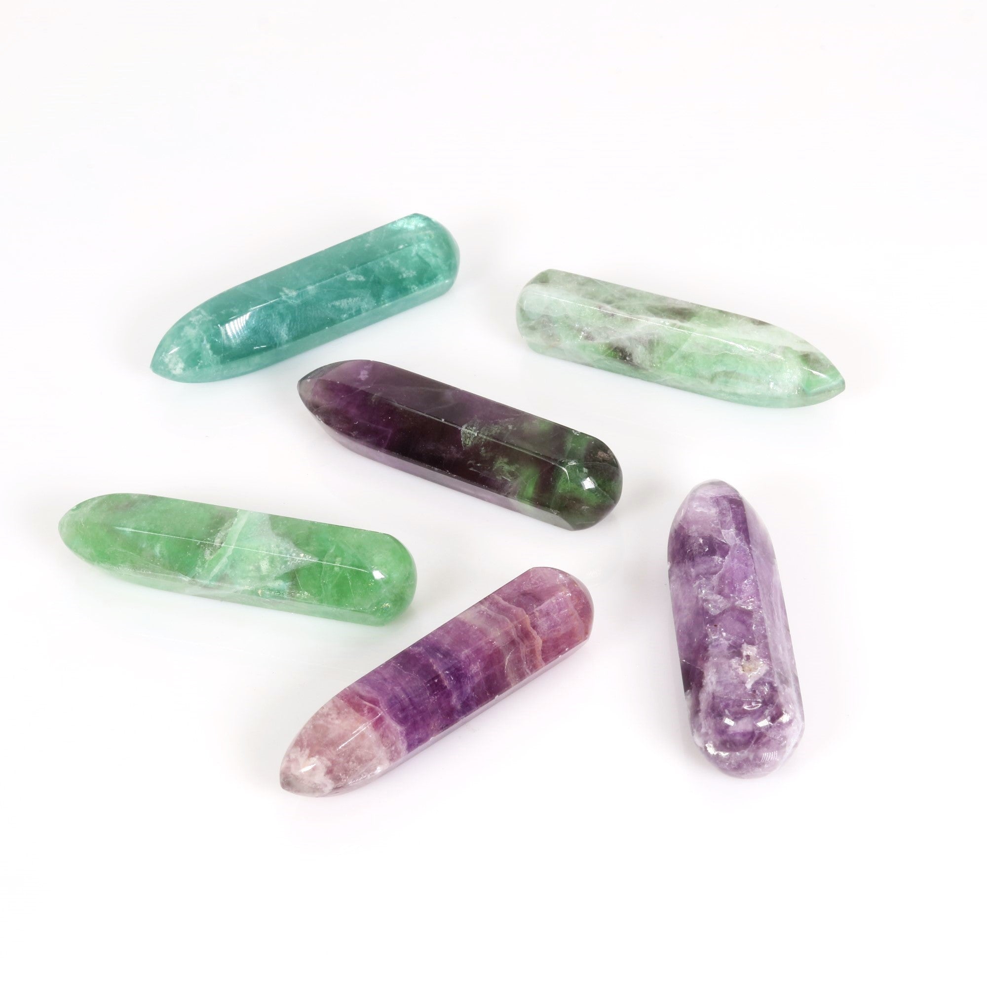 Fluorite Massage Wands, 60mm, 10 Pieces in a Pack, #016