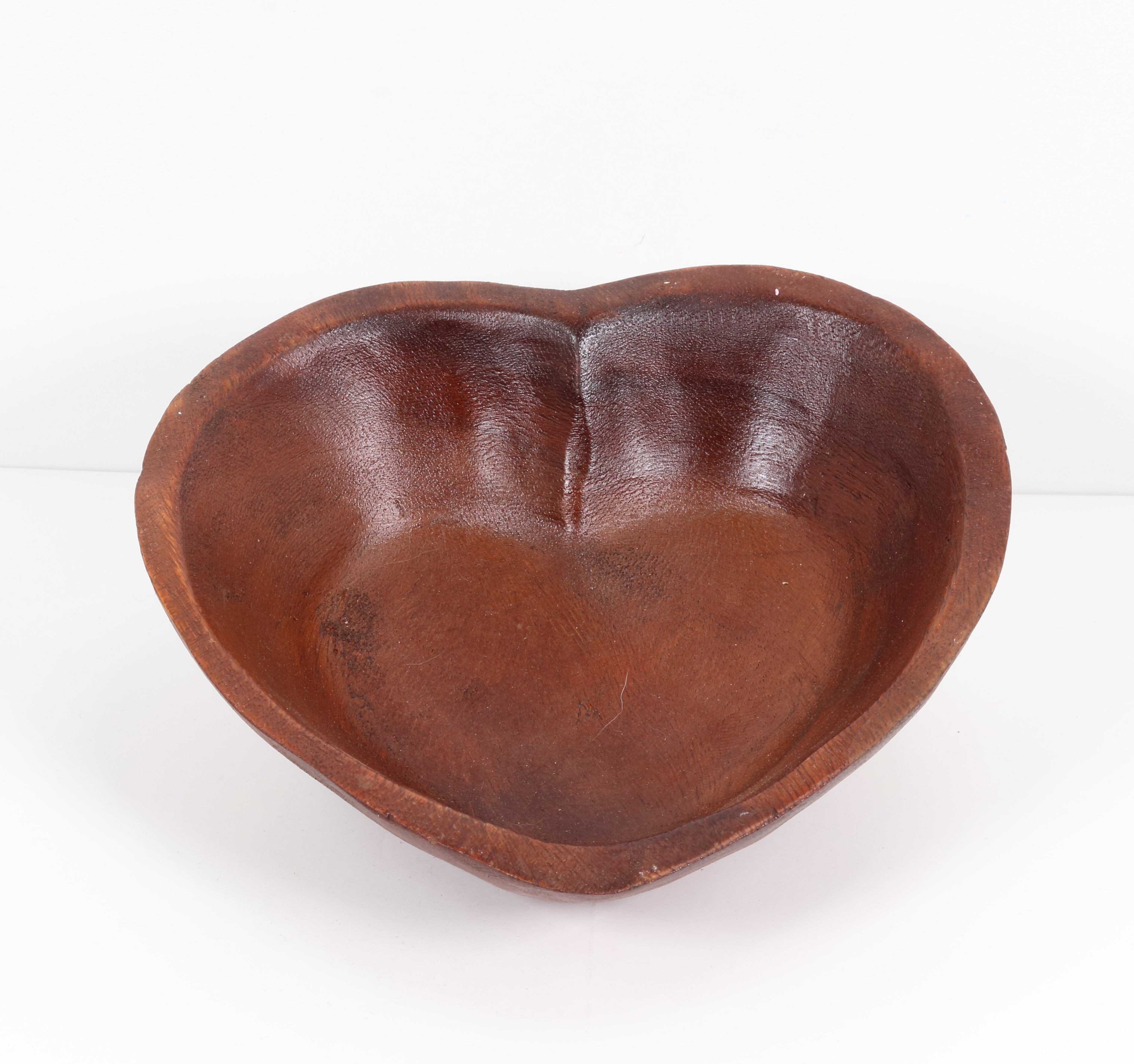 Heart Shaped Wood Bowl, 8" Inch, Medium Size