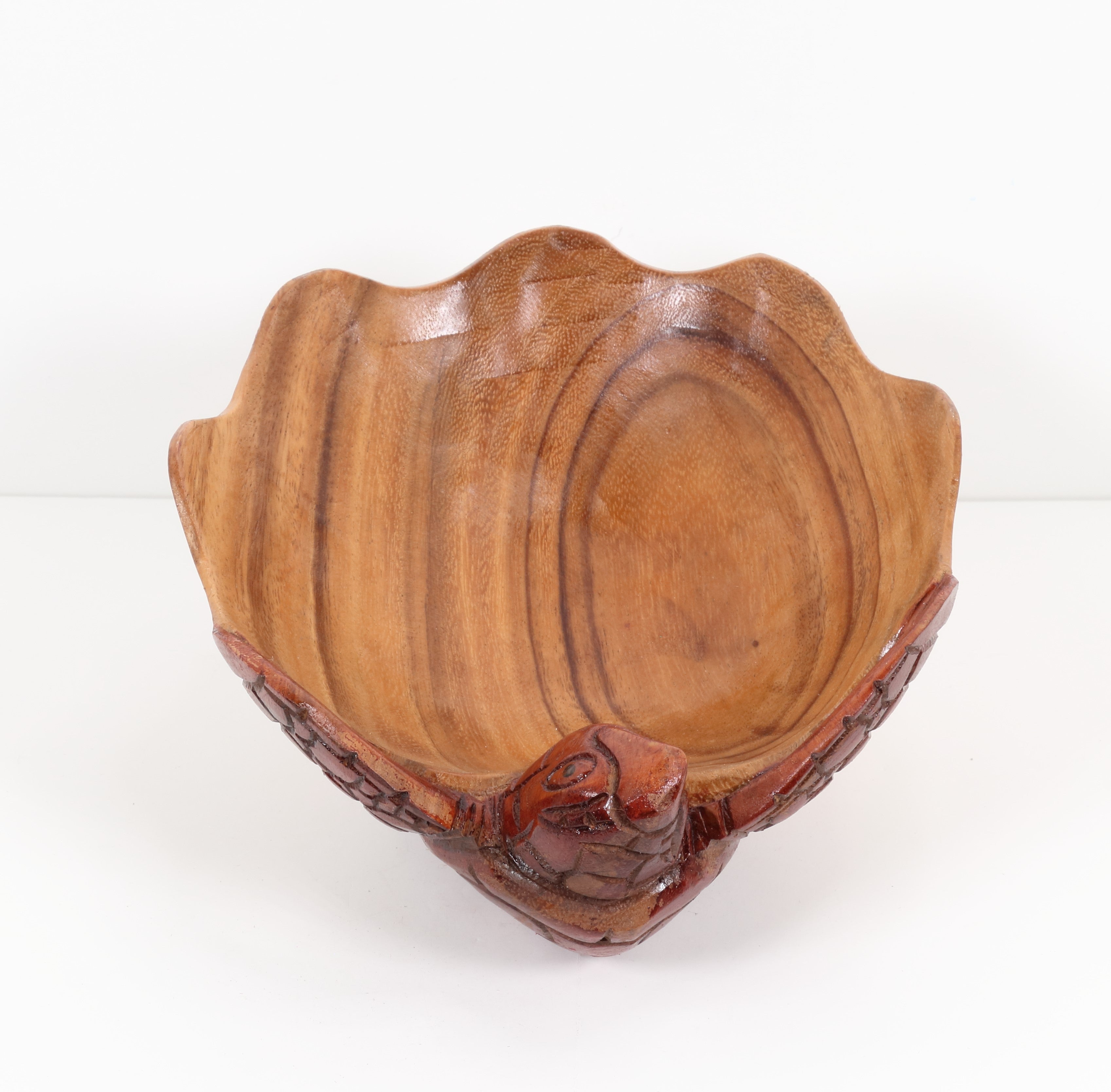 Turtle Shaped Wood Bowl, 8" Inch, Medium Size