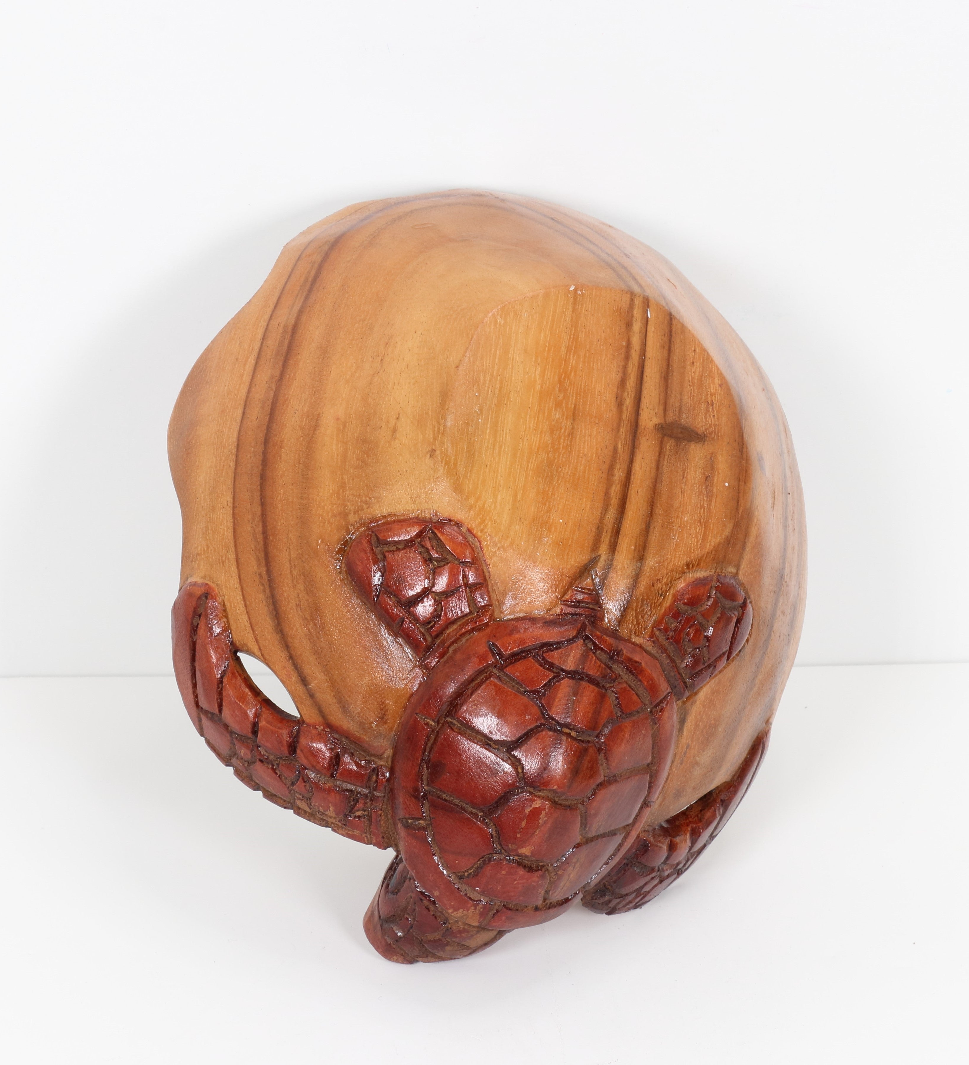 Turtle Shaped Wood Bowl, 8" Inch, Medium Size