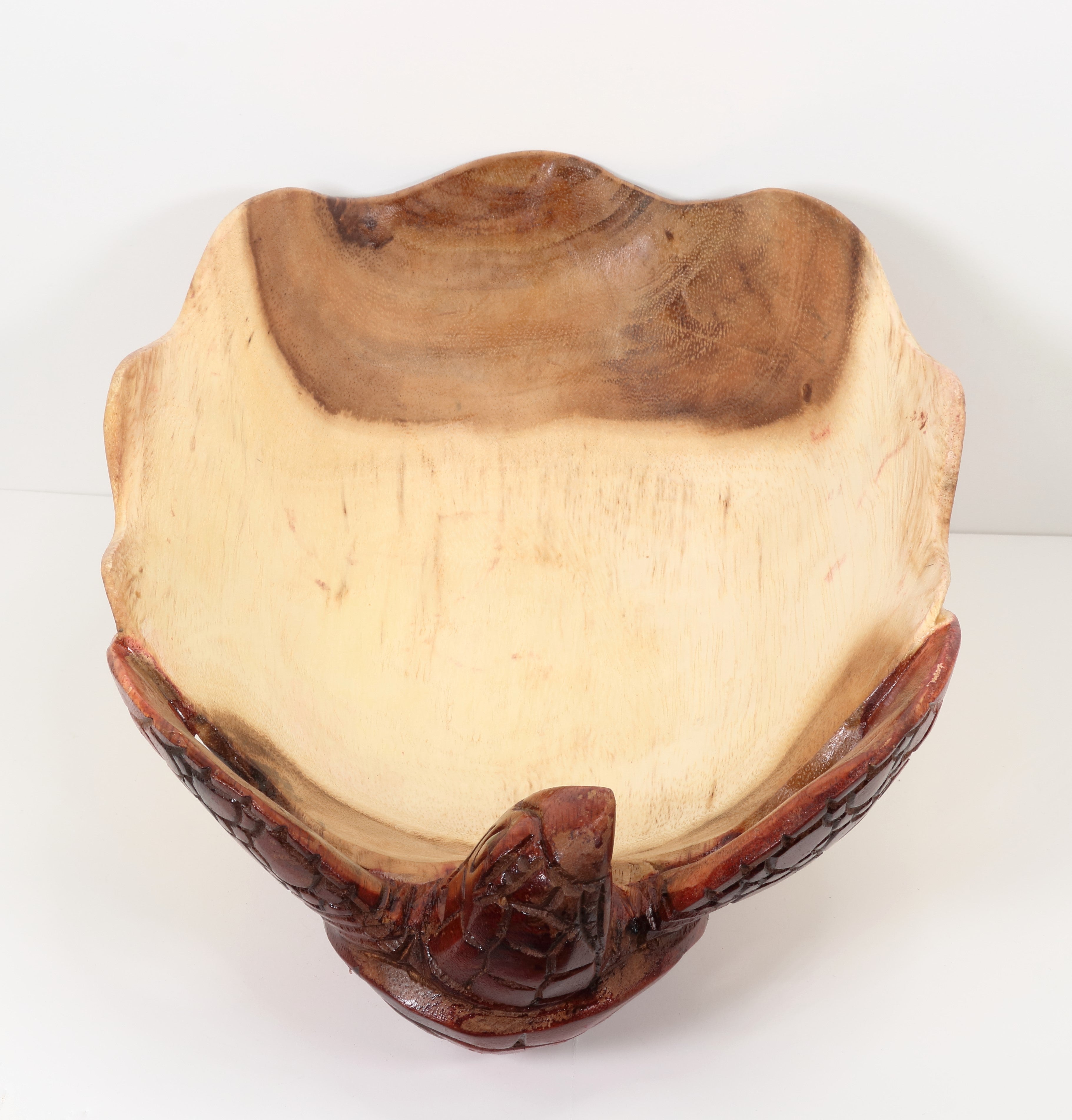 Turtle Shaped Wood Bowl, 11" Inch, Large Size