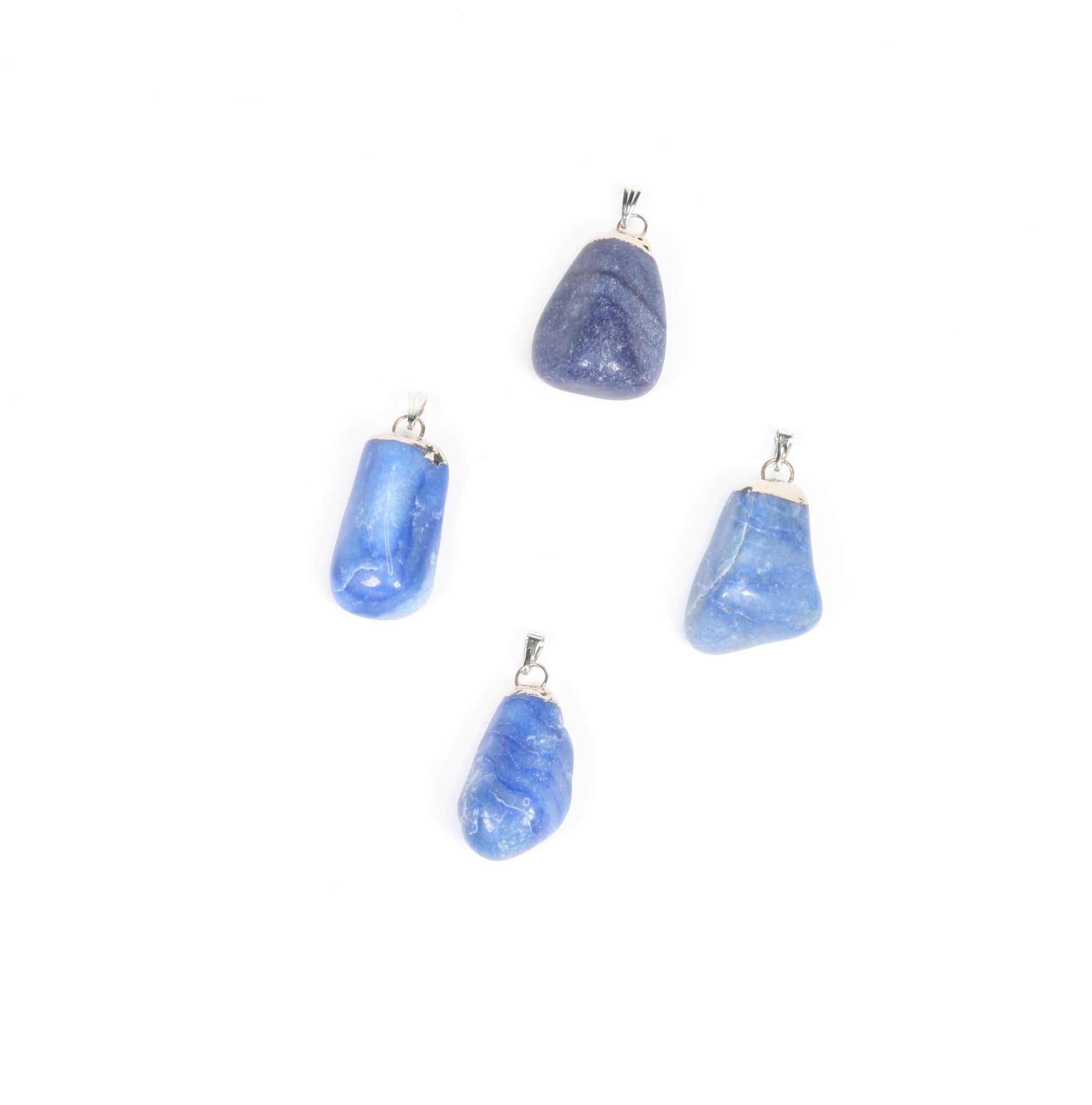 Blue Aventurine Mixed Shaped Pendants, 5 Pieces in a Pack, #071