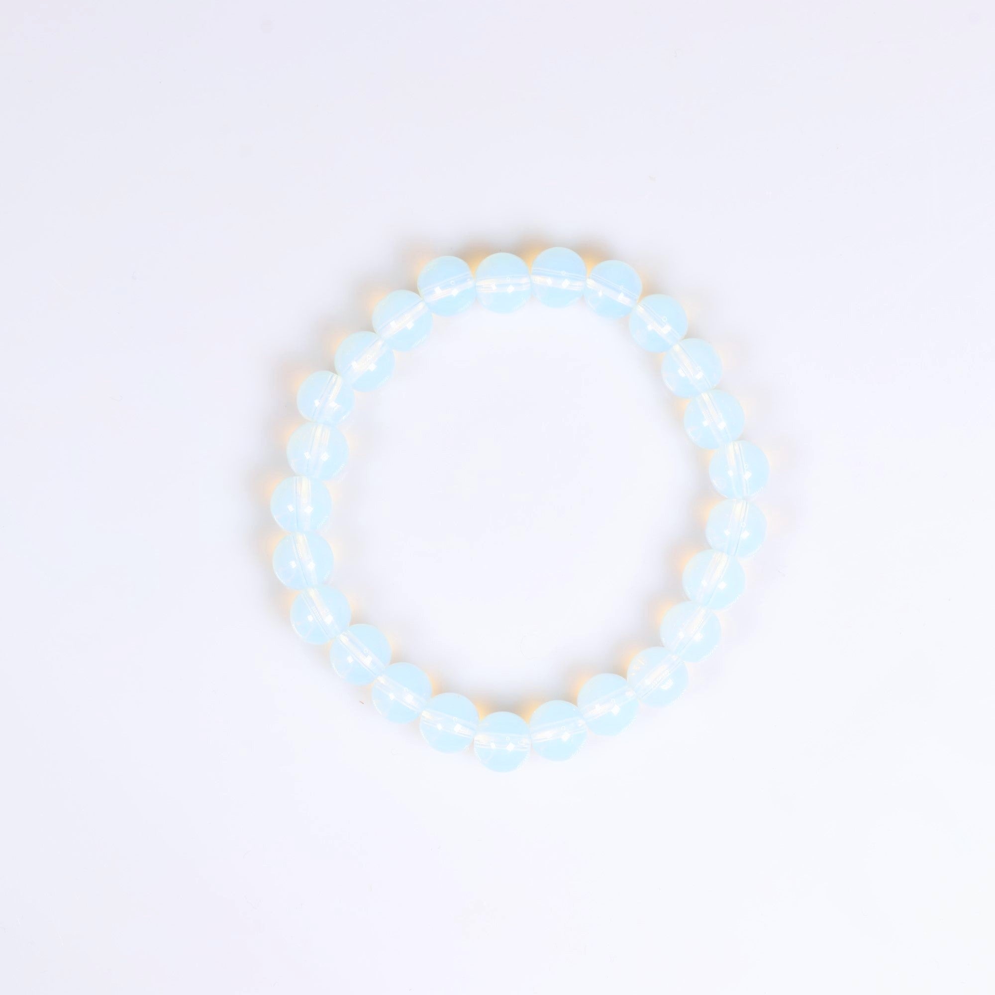 Opalite Bracelet, No Metal, 8 mm, 5 Pieces in a Pack, #009