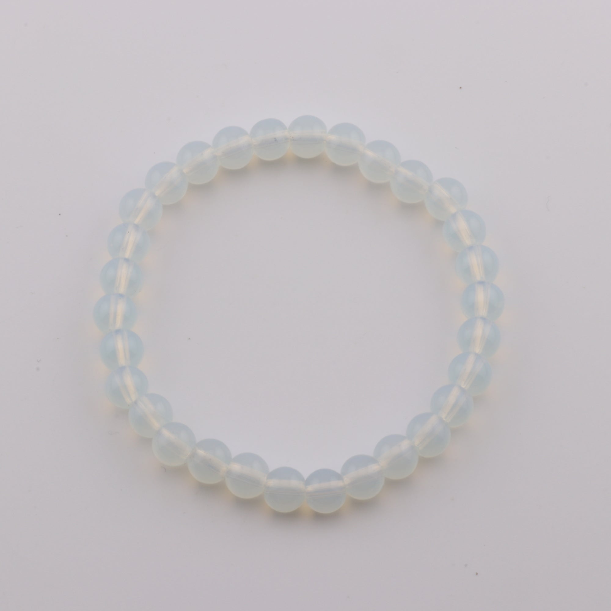 Natural Opalite Bracelet, 6 mm, No Metal, 6 mm, 5 Pieces in a Pack, #202