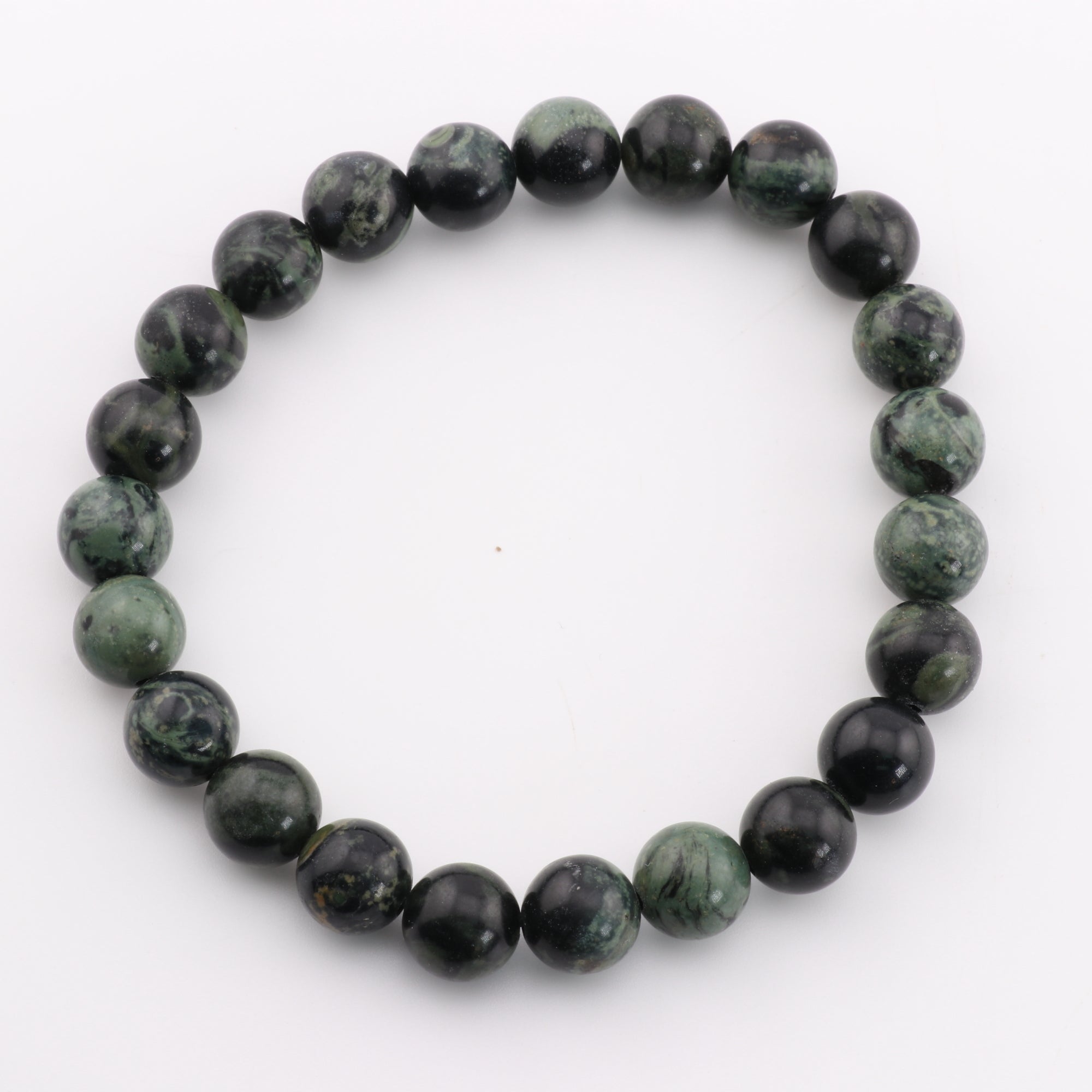 Kambaba Jasper Bracelet, No Metal, 8 mm, 5 Pieces in a Pack #281