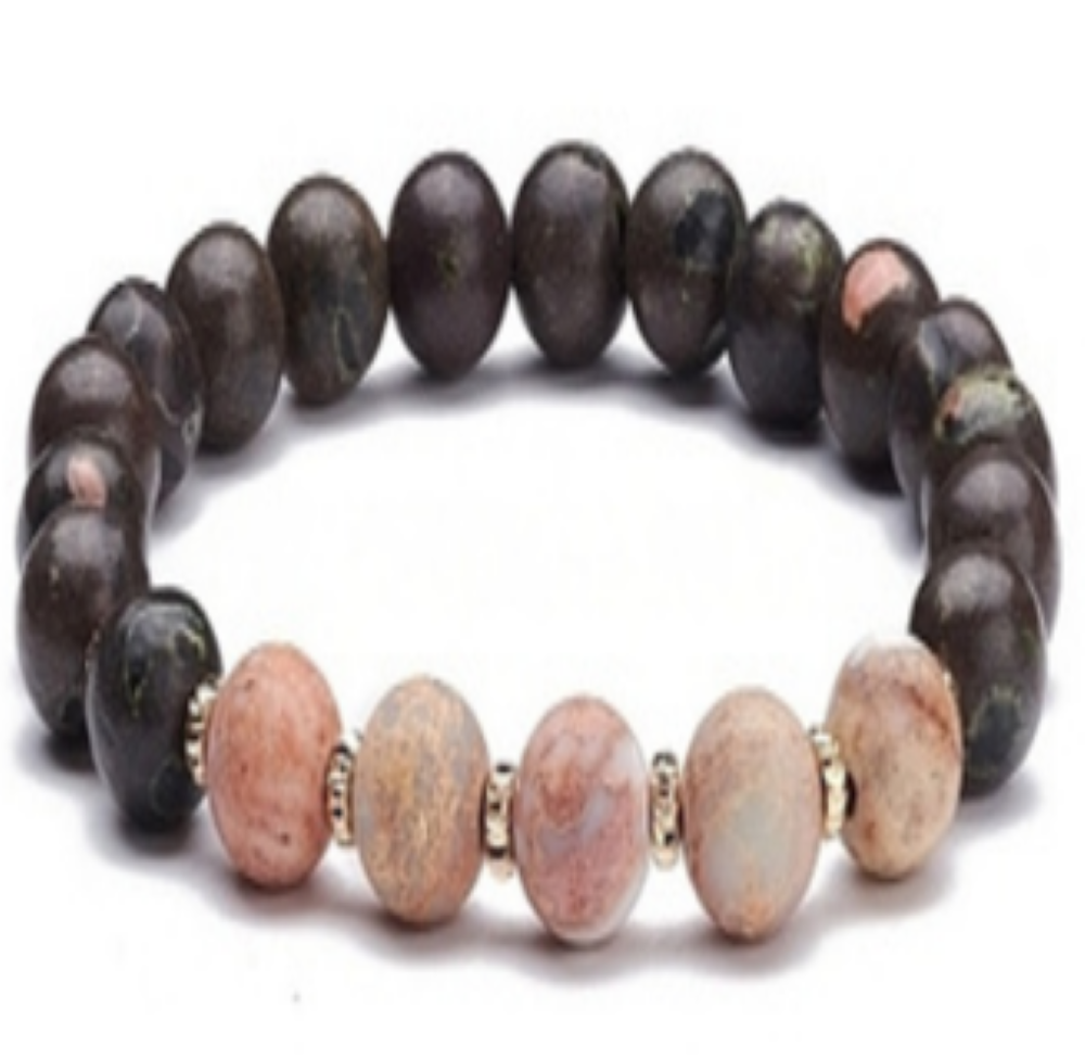 Imperial Jasper Bracelet, 8mm, 5 Pieces in a Pack