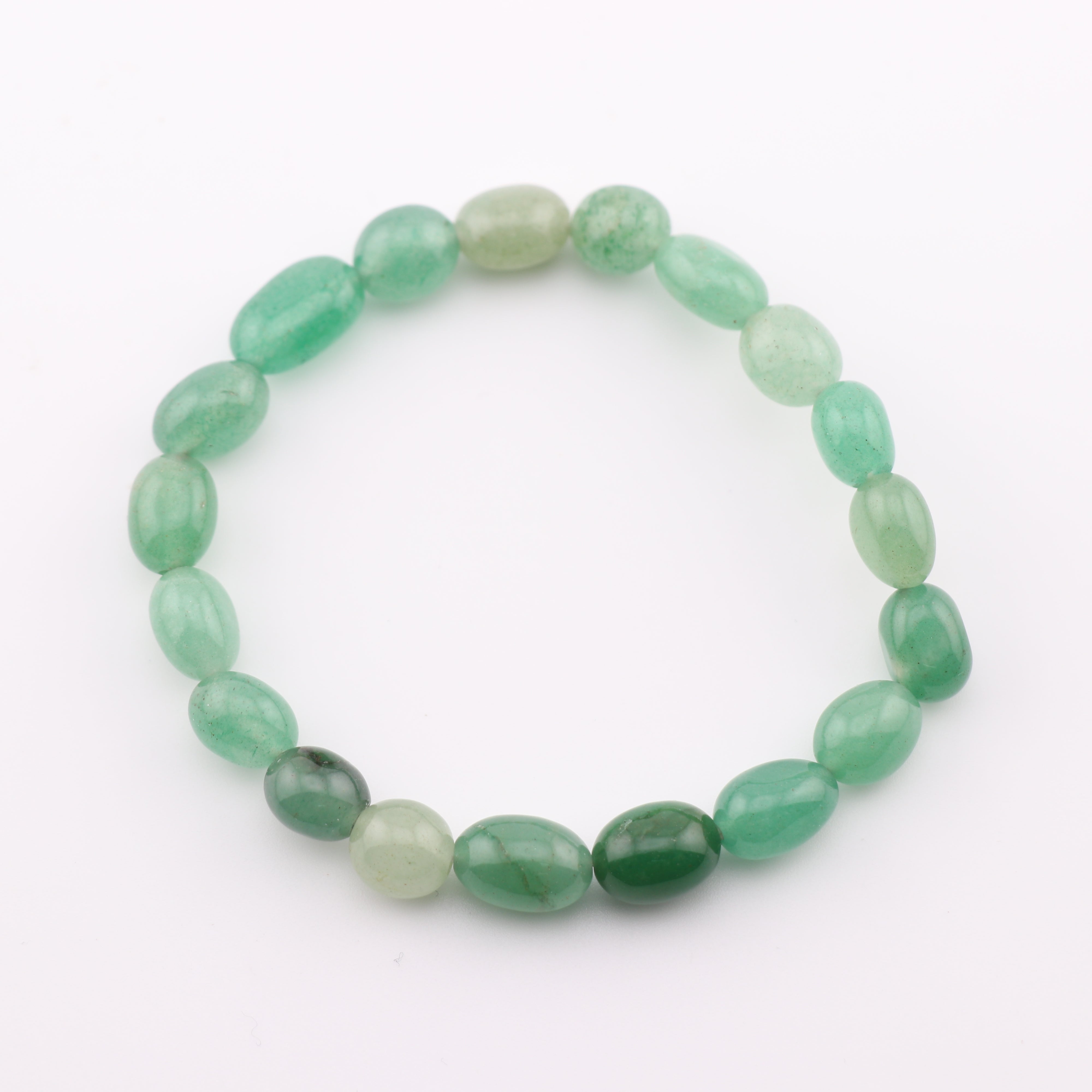 Green Aventurine Bracelet, No Metal, Tumbled  8mm, 5 Pieces in a Pack #309