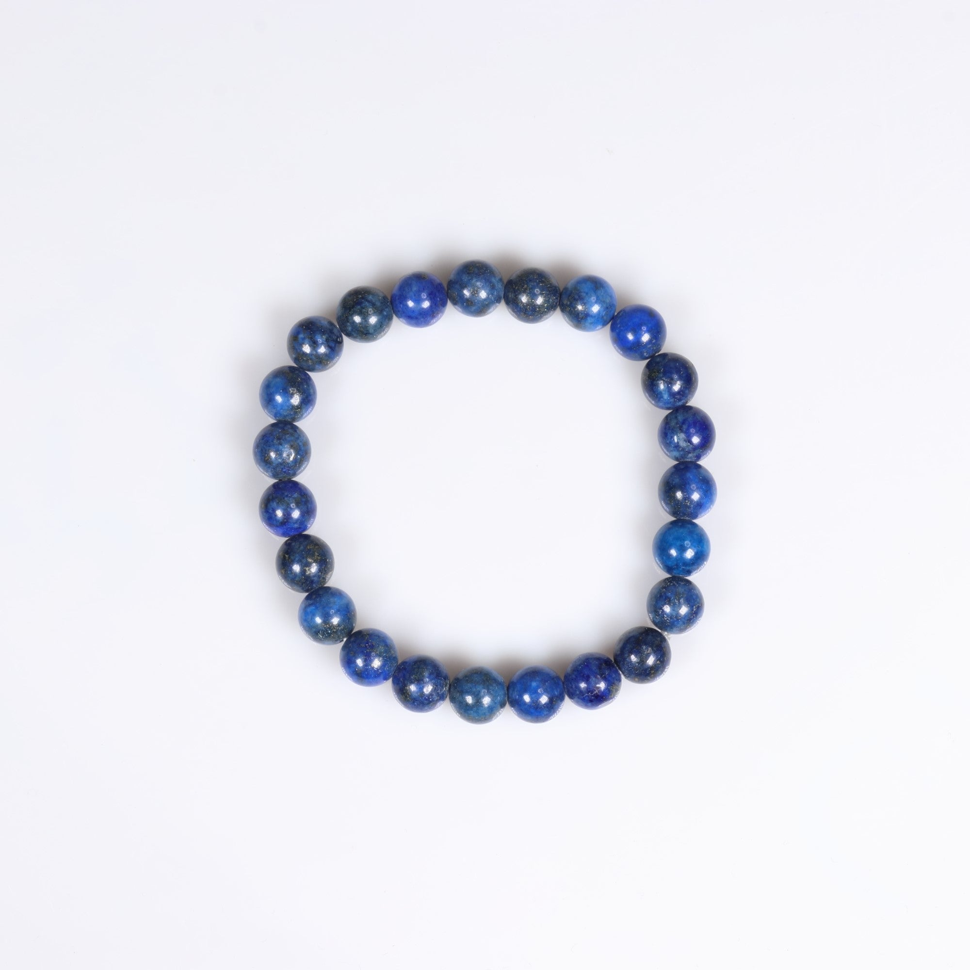 Lapis Lazuli, Metal Free Bracelet, 8mm, 5 Pieces in a Pack