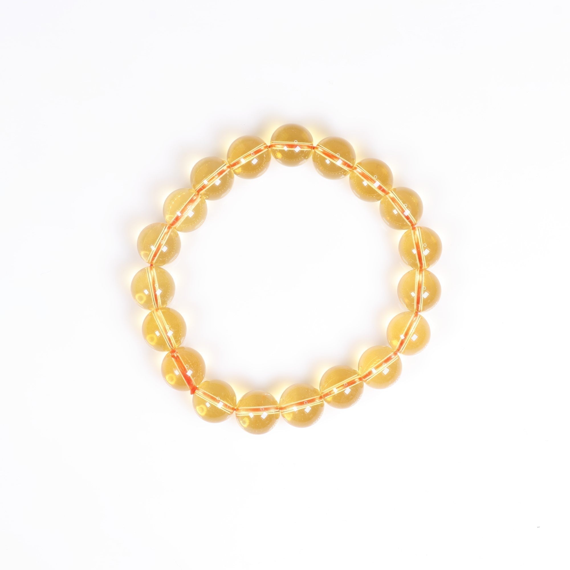 Natural Citrine Bracelet, No Metal, 10 mm, 5 Pieces in a Pack, #129