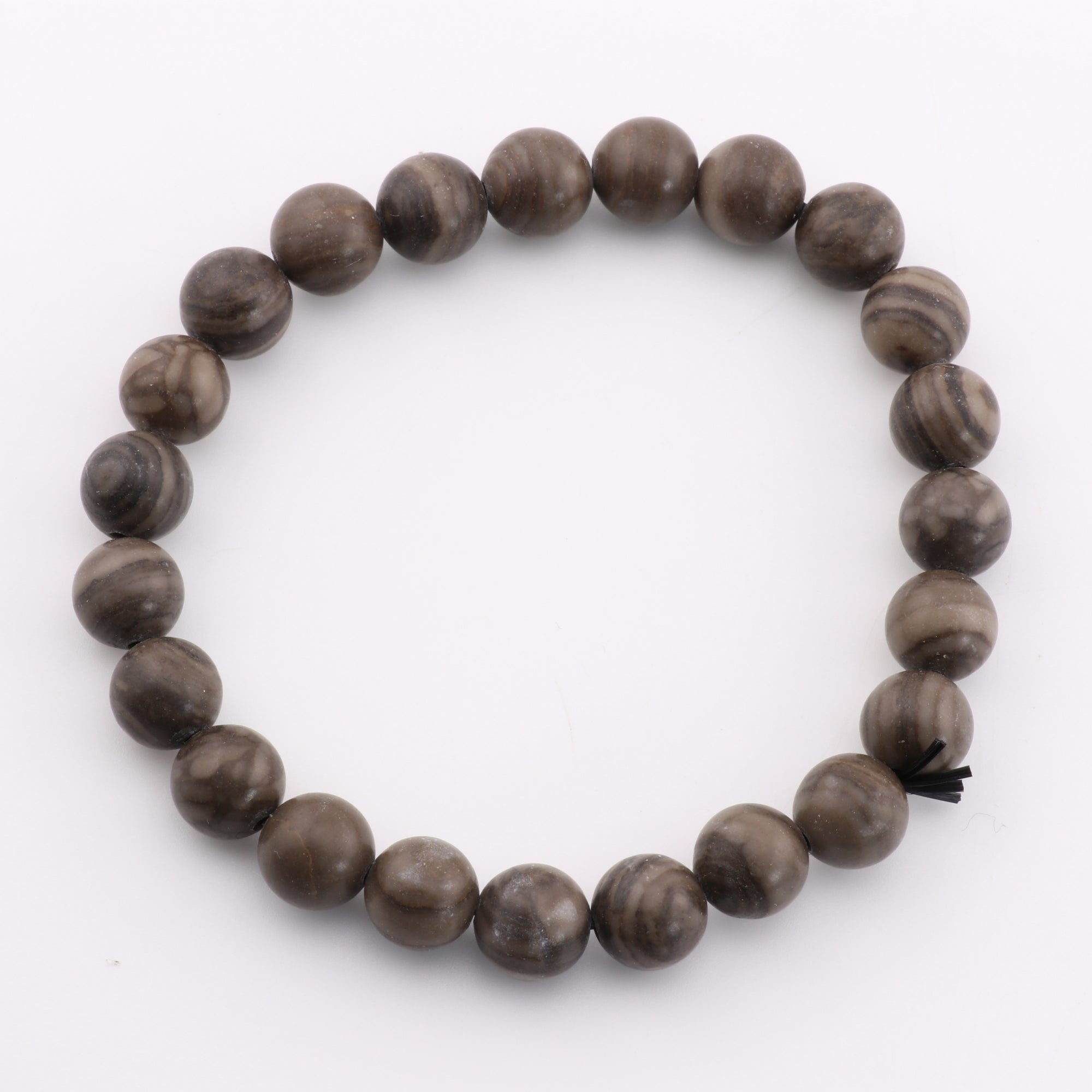 Wood Lace Stone Bracelet, No Metal, 8 mm, 5 Pieces in a Pack #282