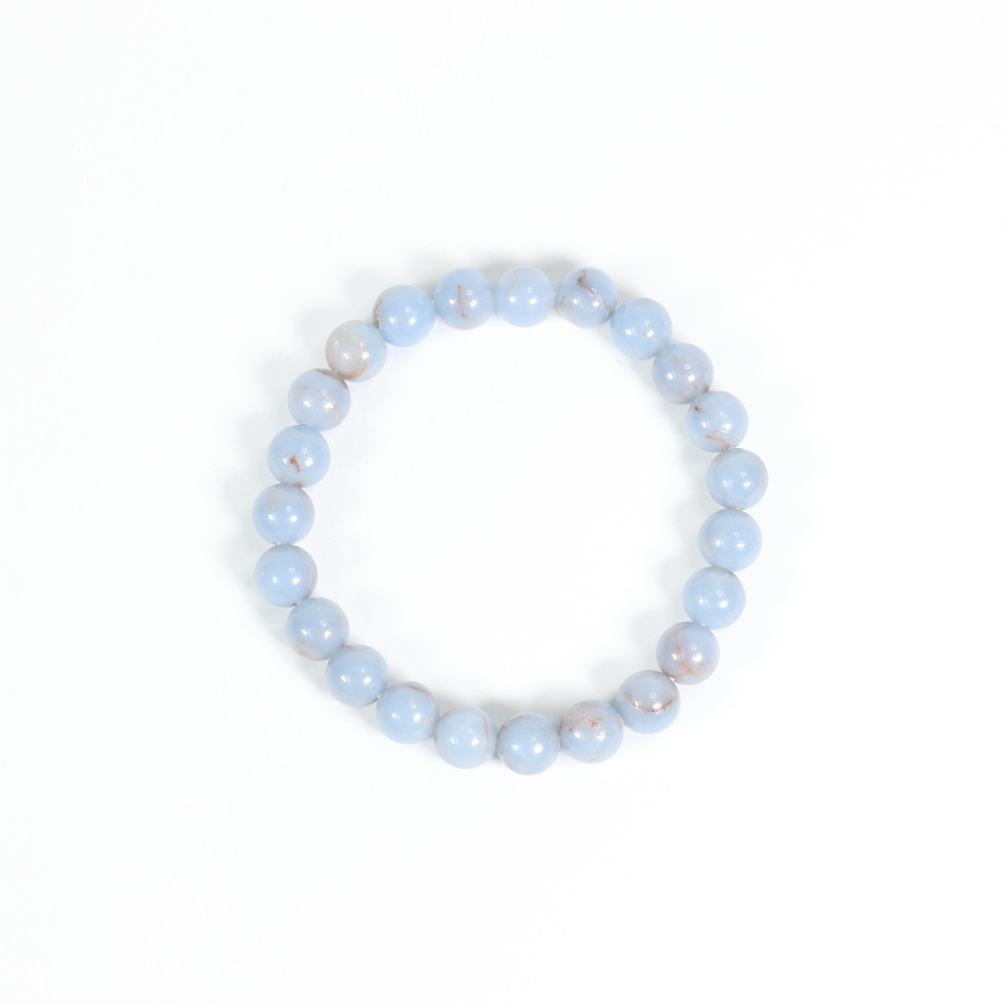 Angelite, Metal Free Bracelet, 8mm, 1 Piece in a Pack