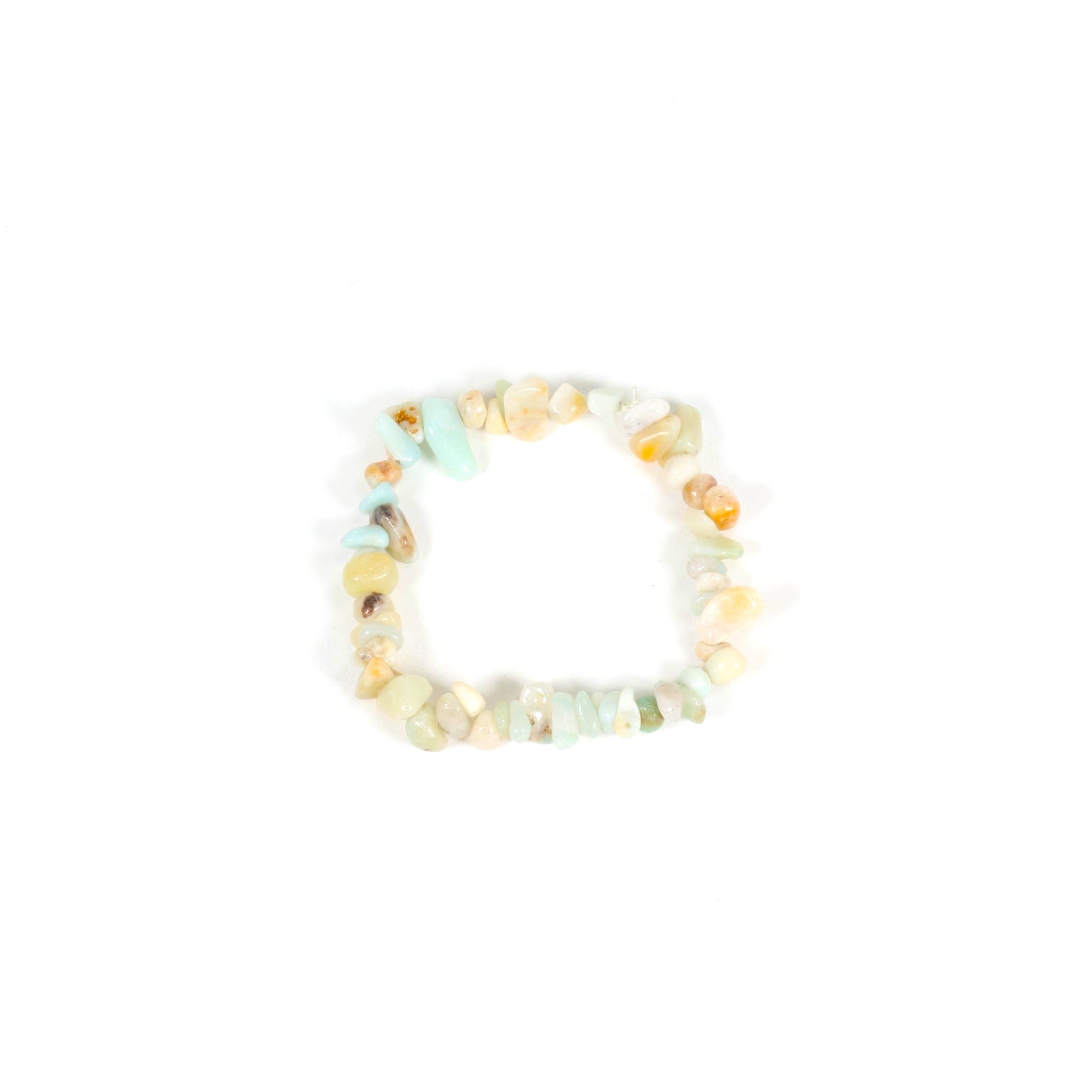 Amazonite Chip Stone Bracelet, 5 Pieces in a Pack, #034