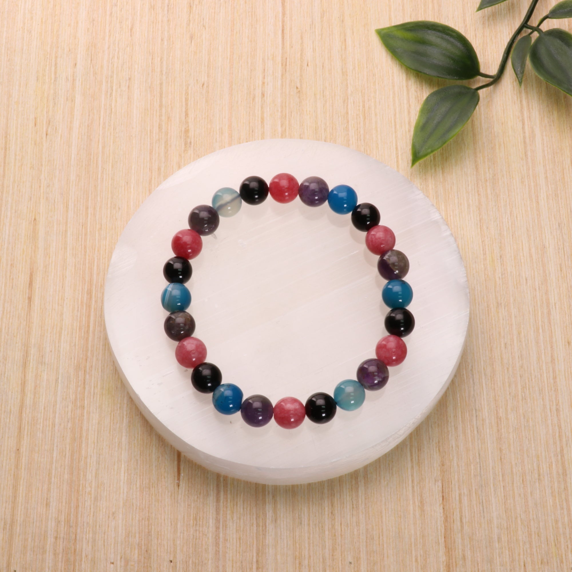 Bisexual - LGBTQ Natural Gemstone Bracelets, 5 Pieces in a Pack