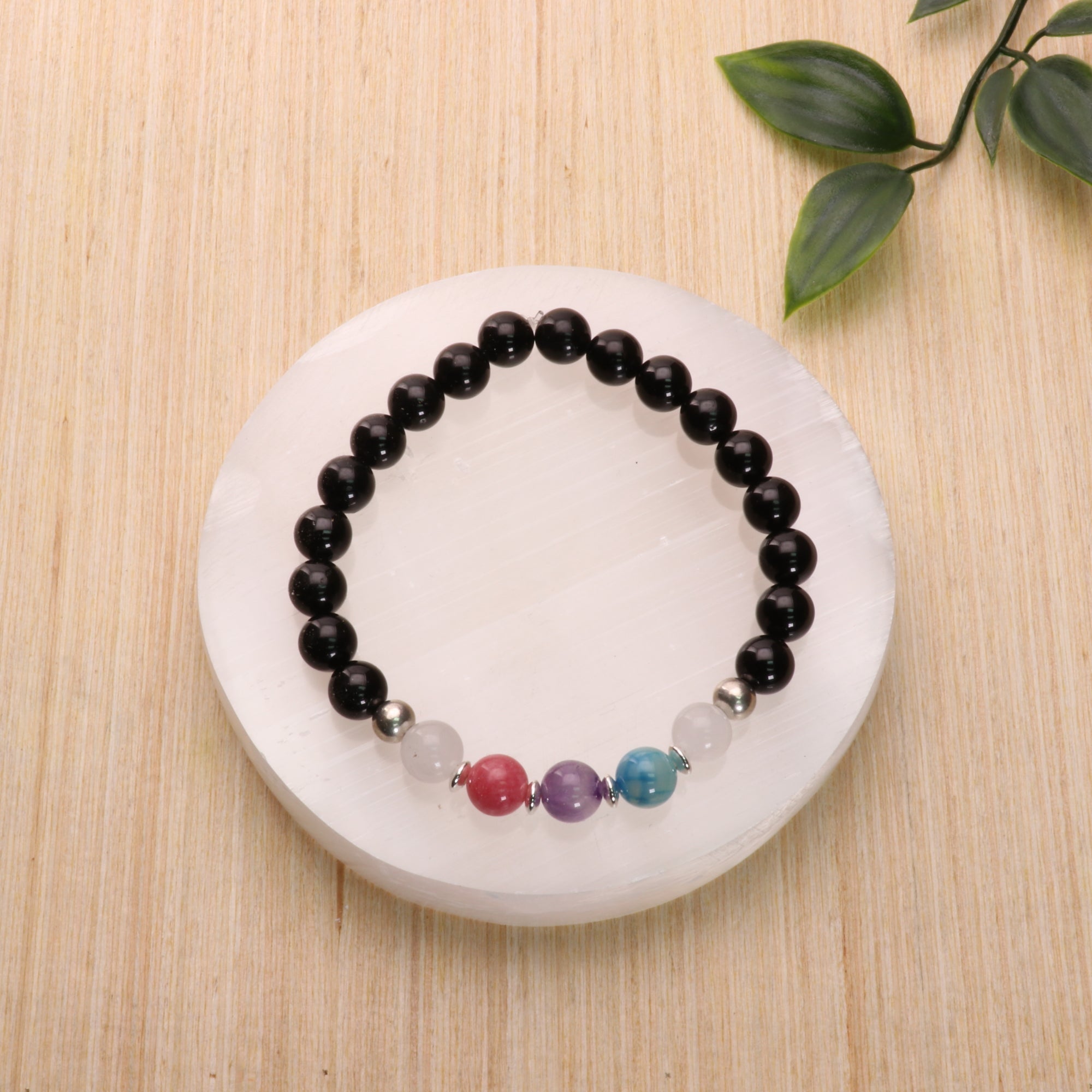 Bisexual - LGBTQ Natural Gemstone Bracelets, 5 Pieces in a Pack