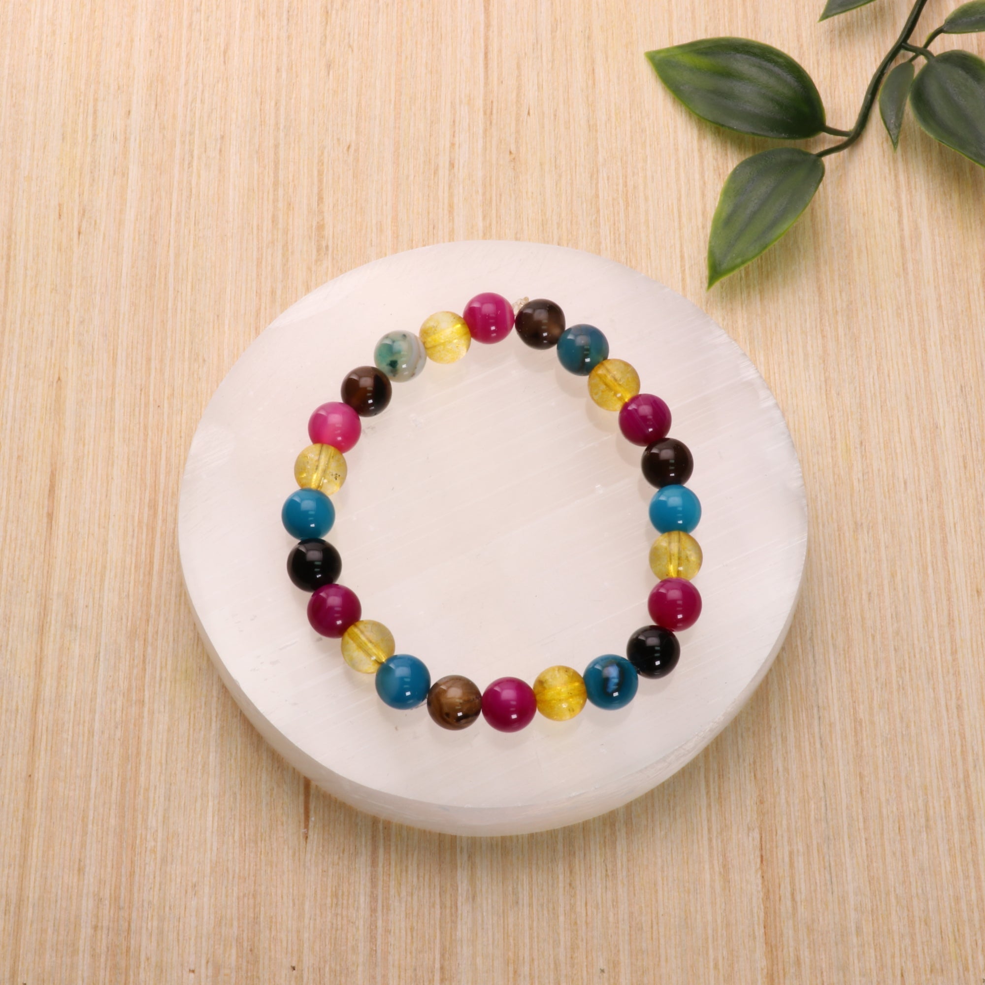 Pansexual - LGBTQ Natural Gemstone Bracelets, 5 Pieces in a Pack