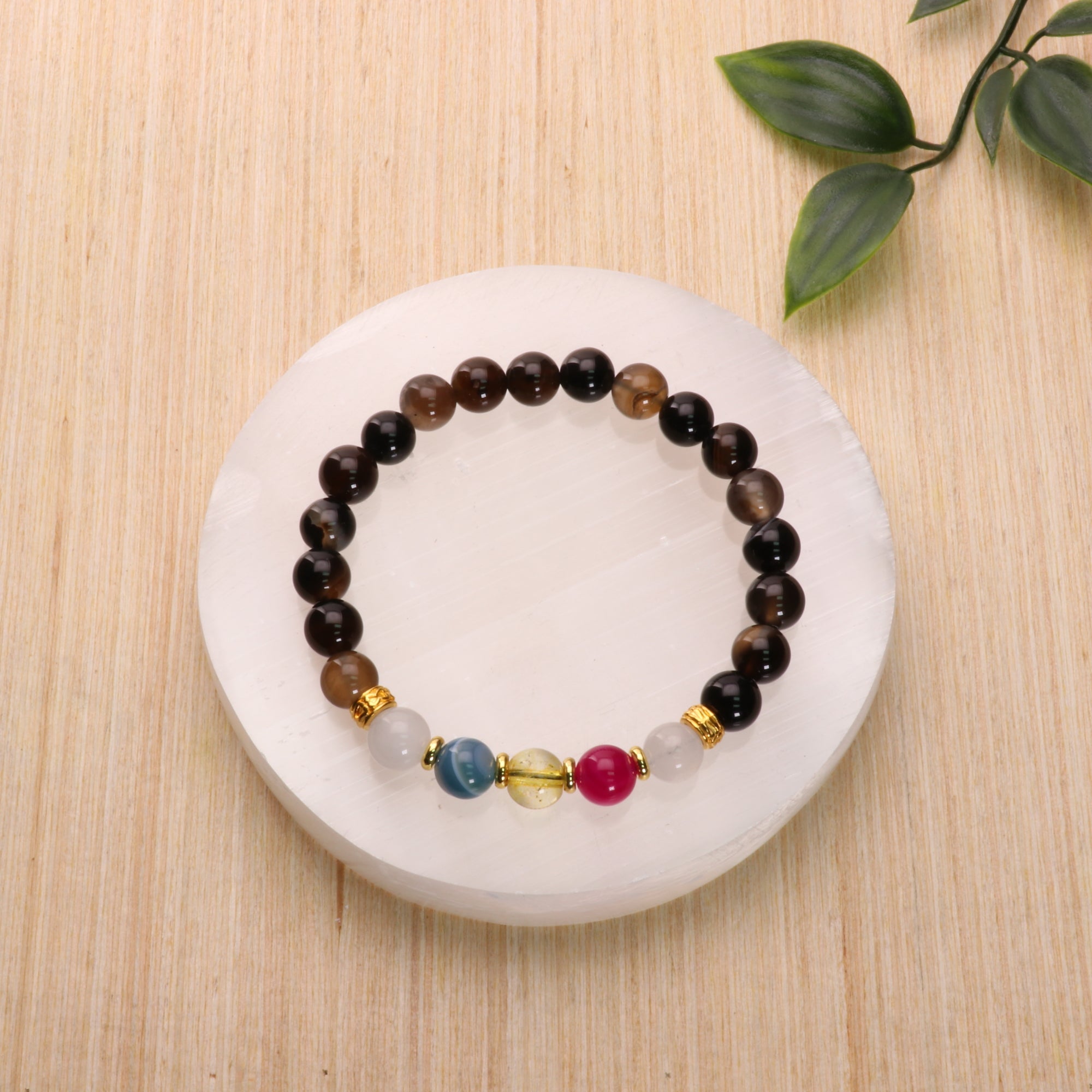 Pansexual - LGBTQ Natural Gemstone Bracelets, 5 Pieces in a Pack