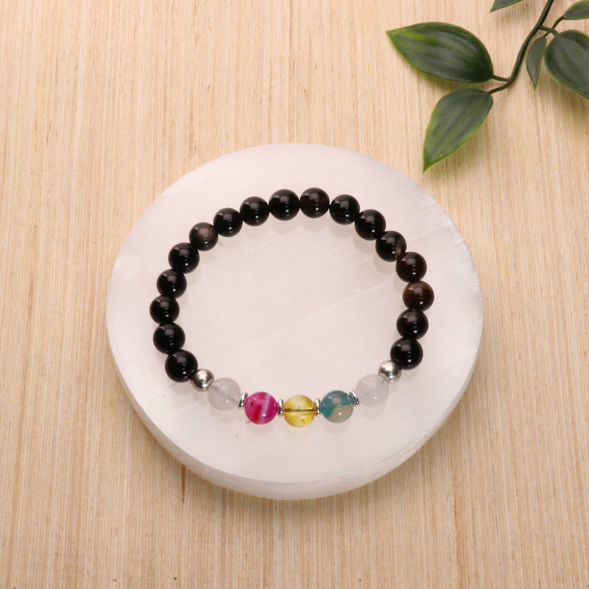 Pansexual - LGBTQ Natural Gemstone Bracelets, 5 Pieces in a Pack